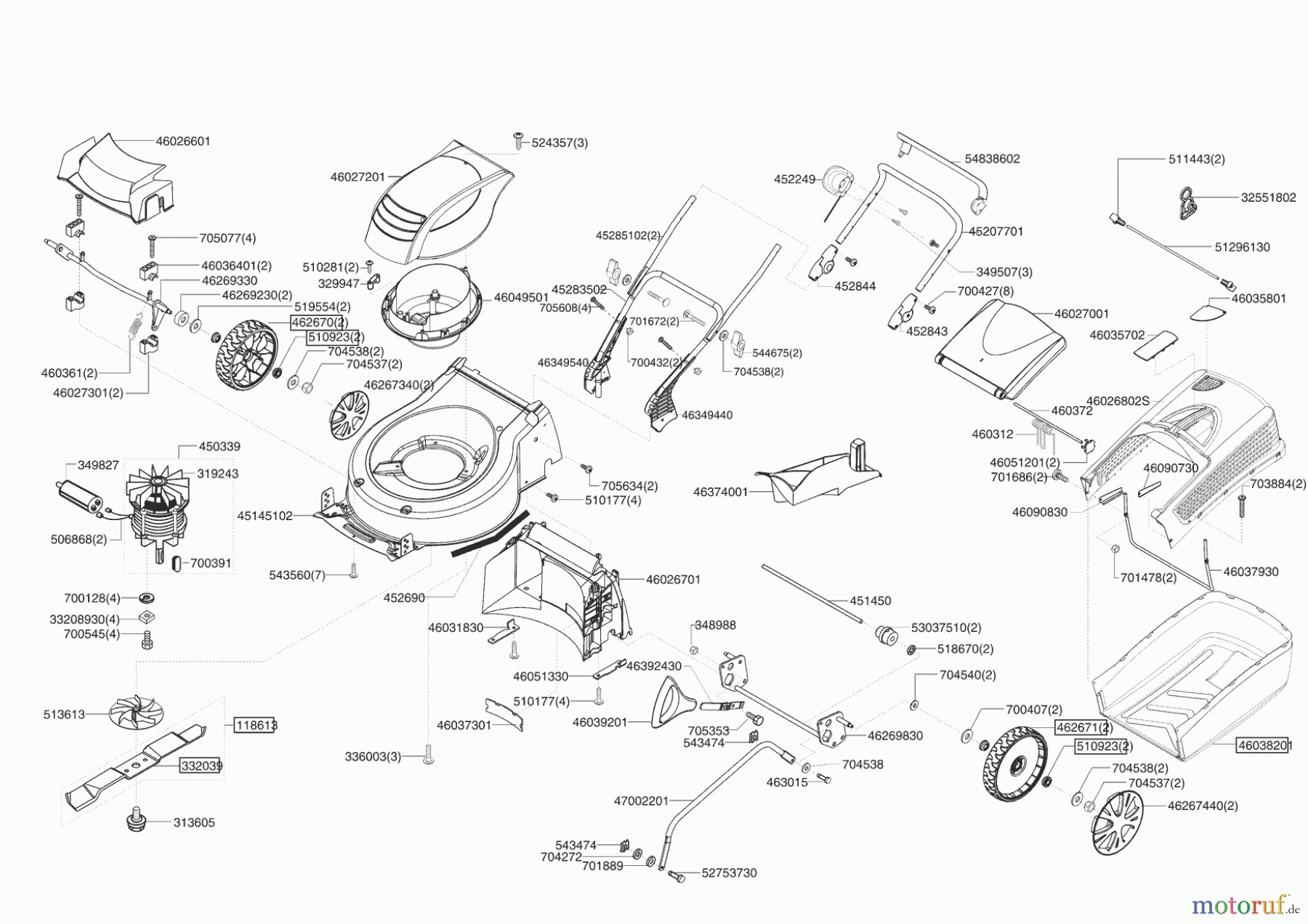  Powerline Gartentechnik Elektrorasenmäher 4700 E  09/2008 - 01/2009 Seite 1