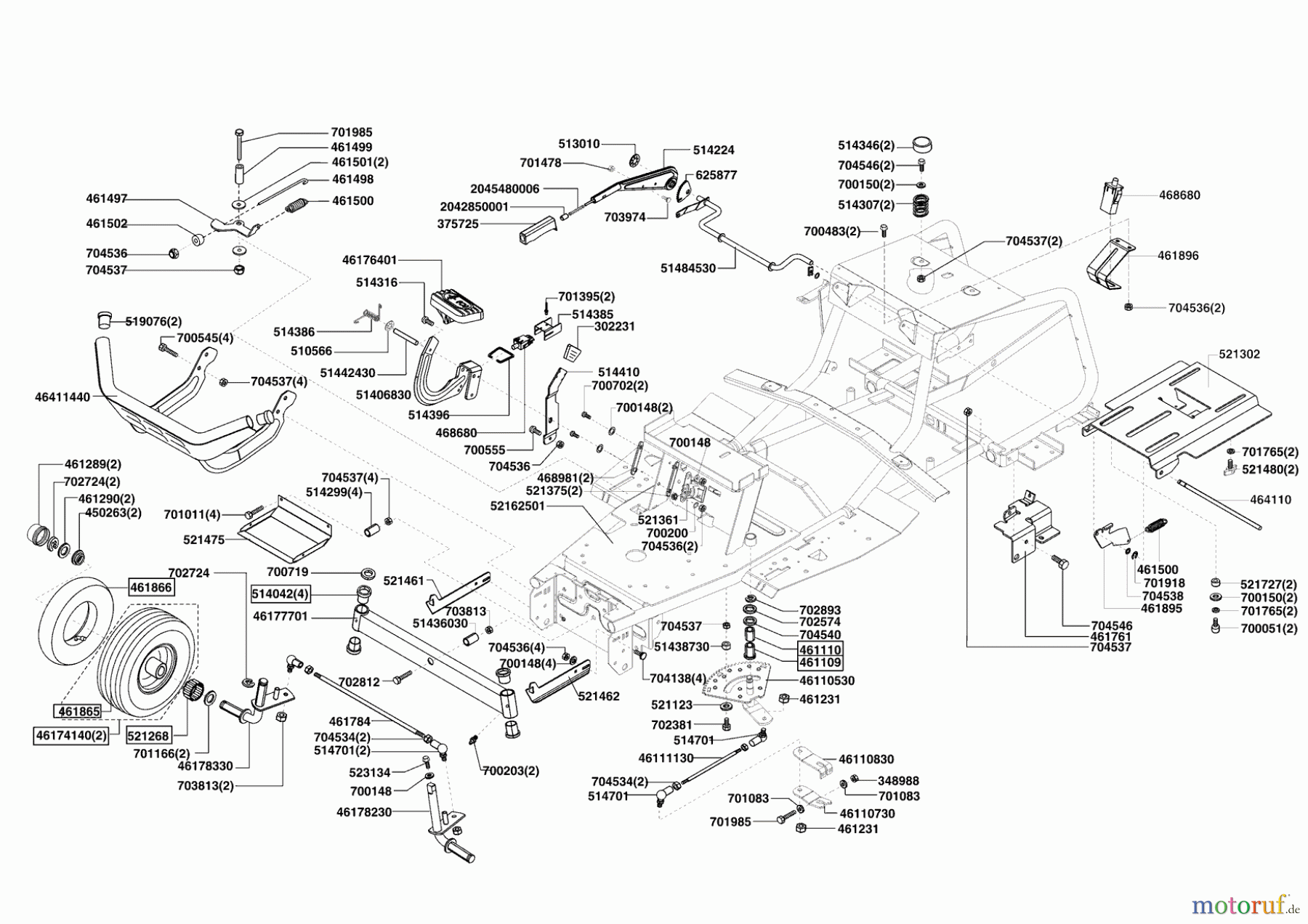 Powerline Gartentechnik Rasentraktor T20-102 HDE 11/2008 - 03/2009 Seite 2