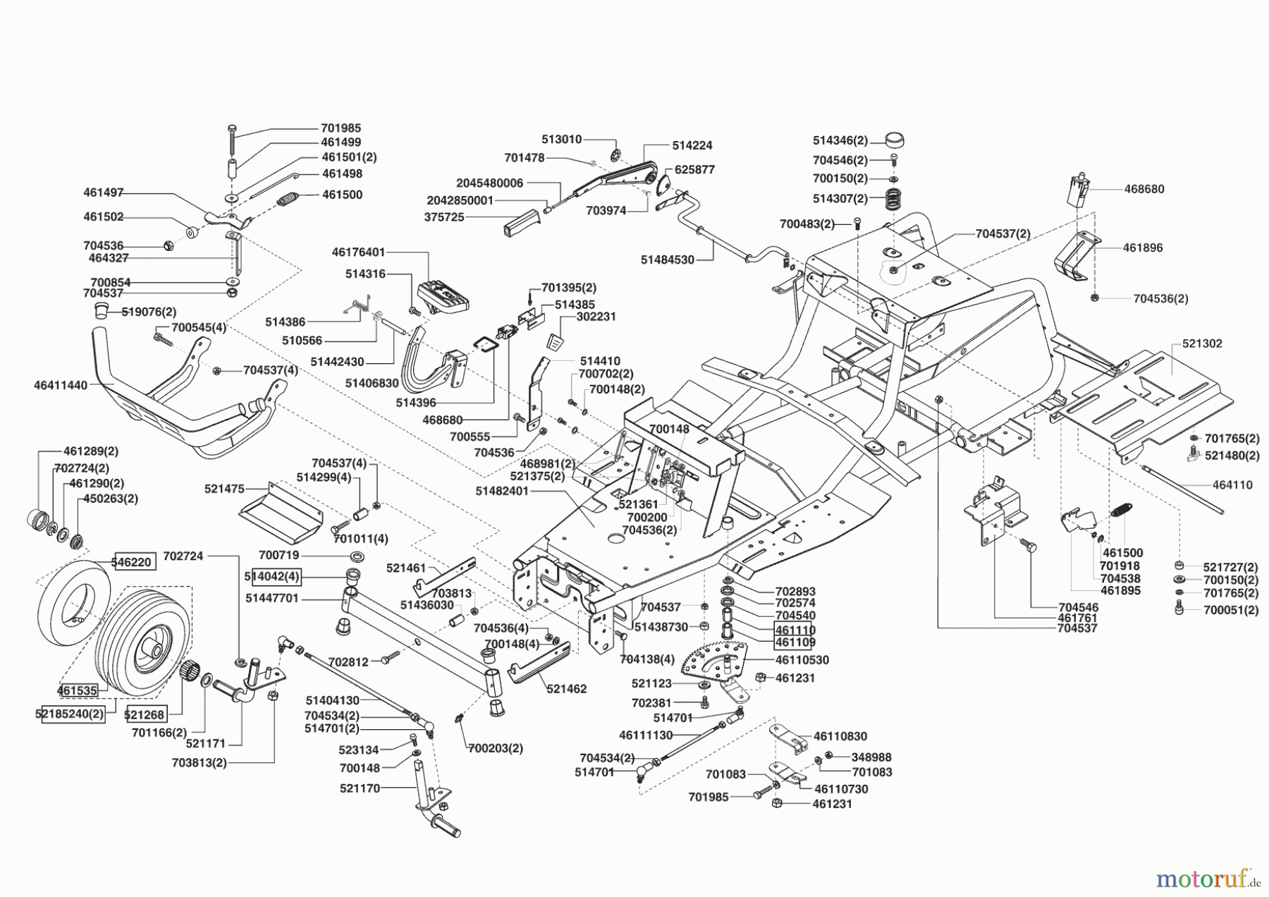 Powerline Gartentechnik Rasentraktor T 15-102 HD (F) 12/2008 - 03/2009 Seite 2