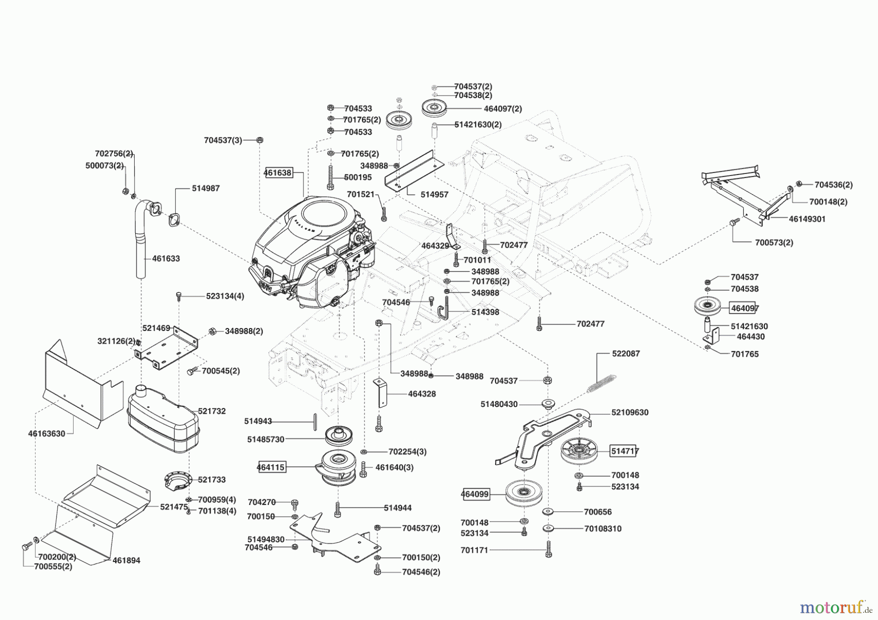 Powerline Gartentechnik Rasentraktor T 15-102 HDE-K (F) 12/2008 - 03/2009 Seite 4