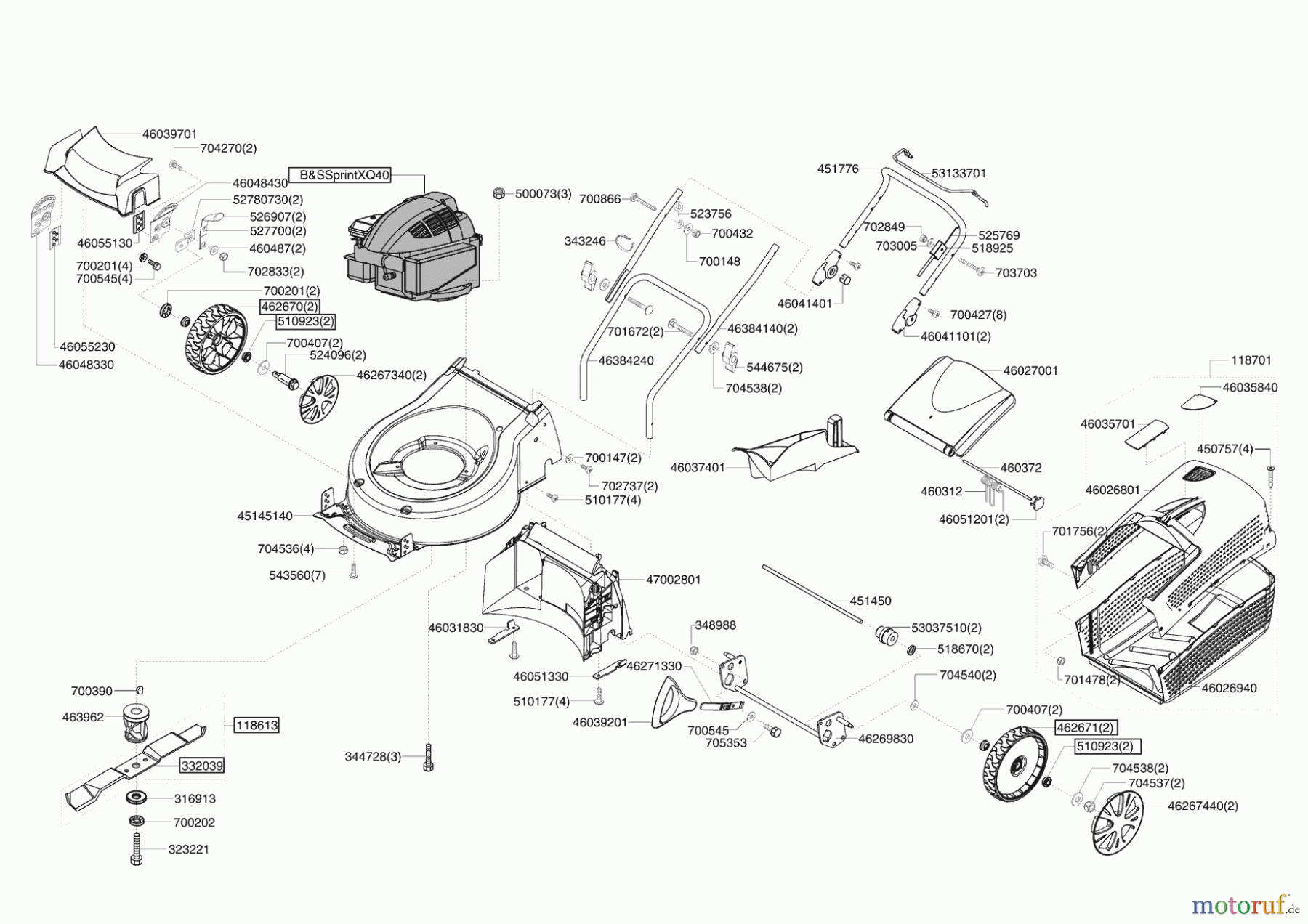 Ginge Gartentechnik Benzinrasenmäher SILVER 470 B ab 01/2009 Seite 1