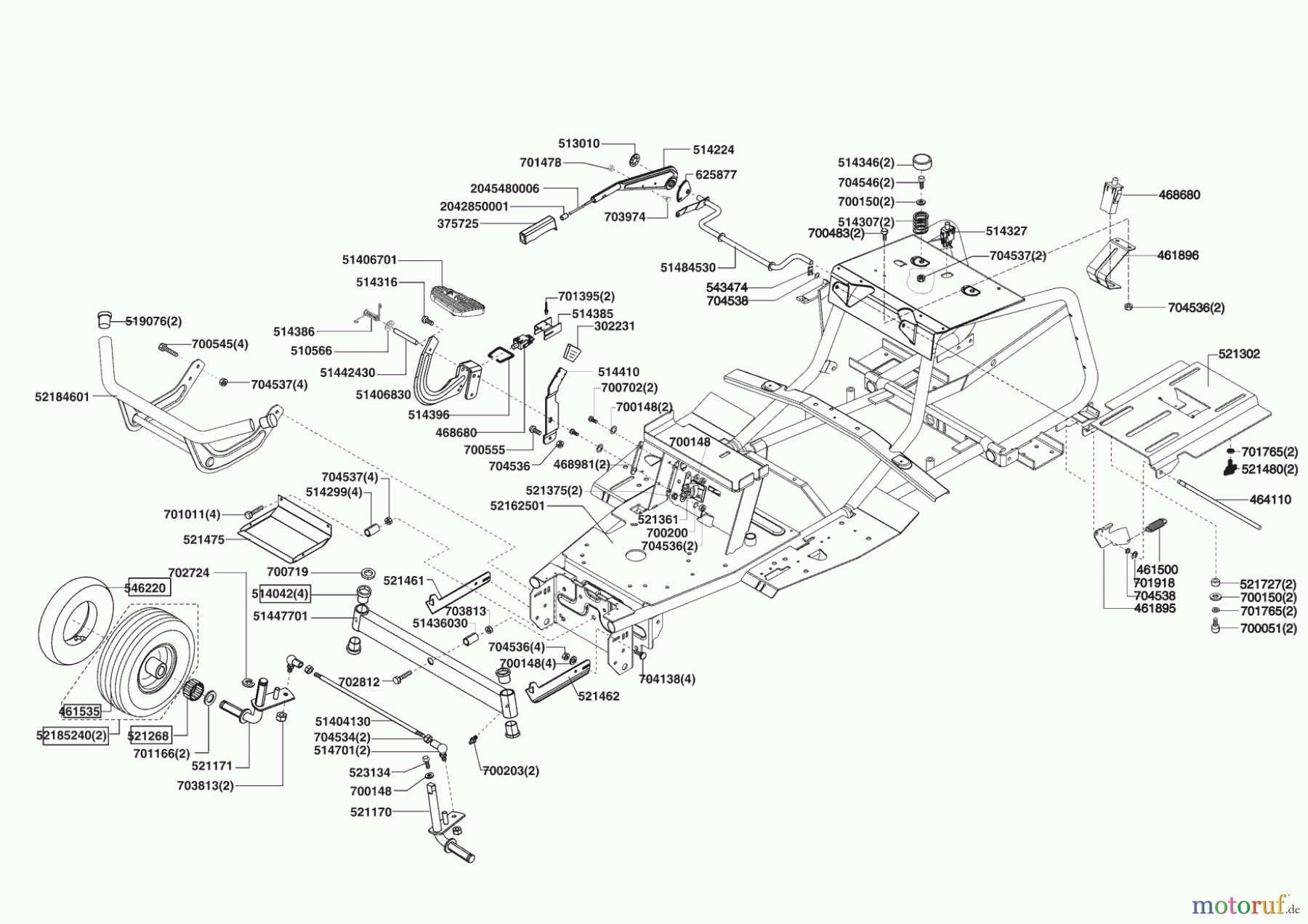 Concord Gartentechnik Rasentraktor T20-102 HDE Seite 2