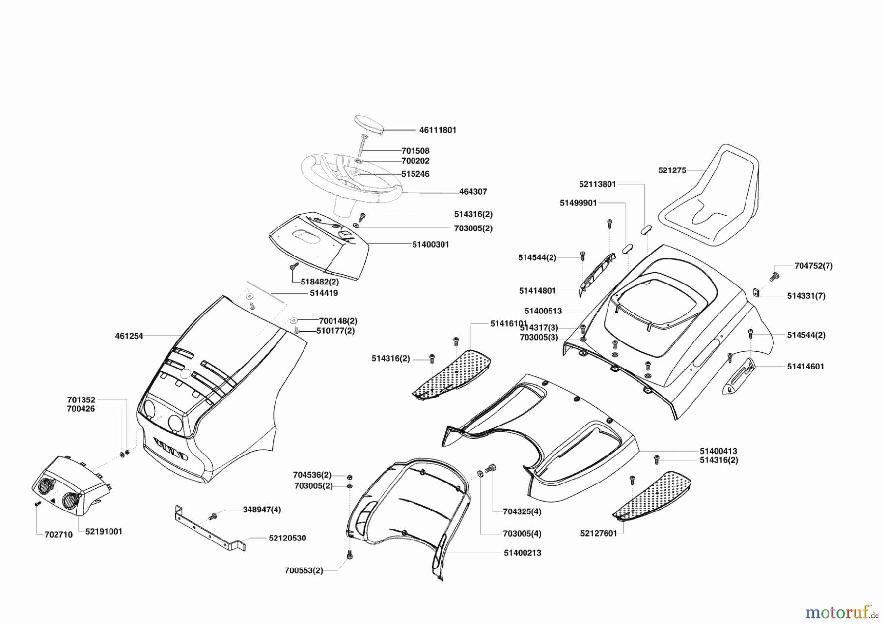  Mr. Gardener Gartentechnik Rasentraktor B 125/74 ab 02/2009 Seite 1