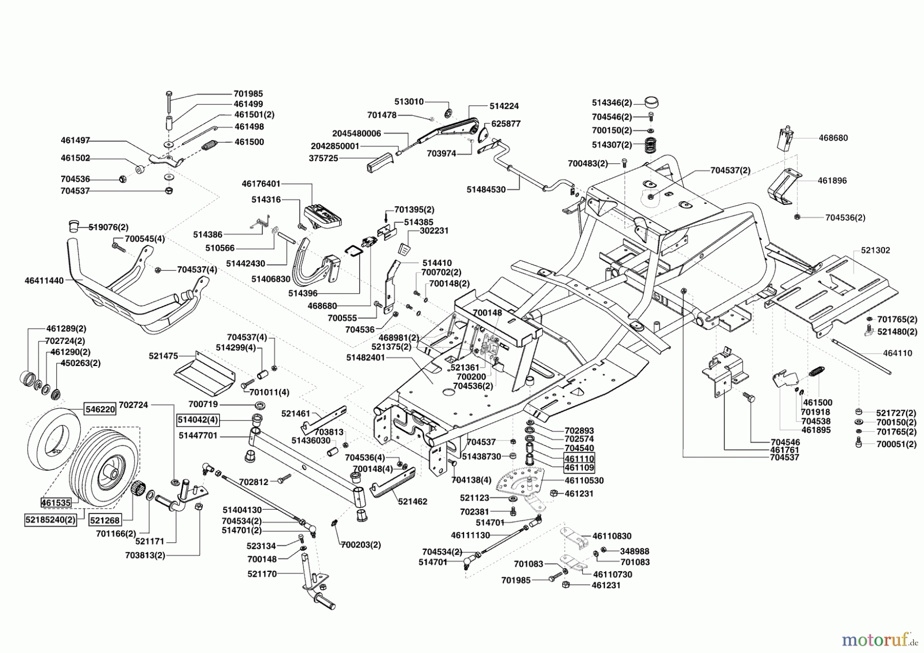 Powerline Gartentechnik Rasentraktor T 15-102 HD 02/2009 - 11/2009 Seite 2