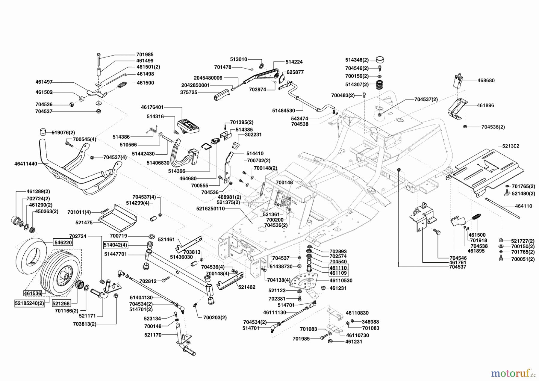 Powerline Gartentechnik Rasentraktor T 15-102 HDE-K 02/2009 - 01/2010 Seite 2