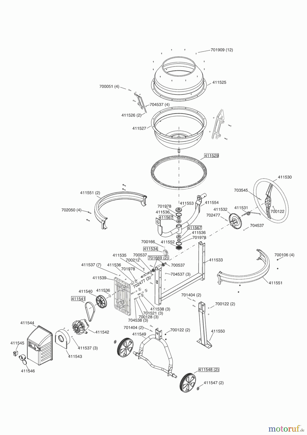 AL-KO Heimwerkertechnik Betonmörtelmaschinen TOP 1250 G 03/2009 Seite 1
