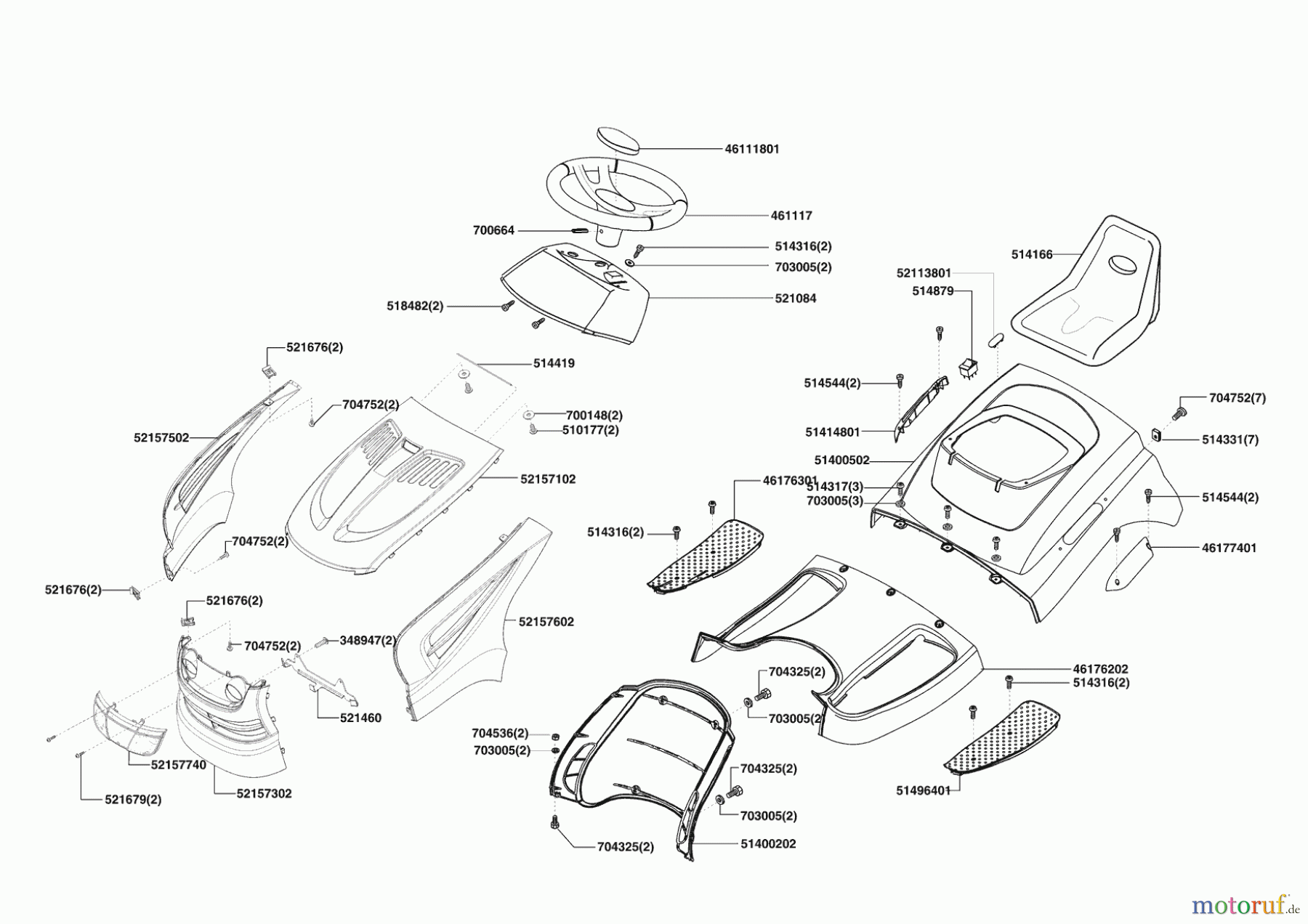 Powerline Gartentechnik Rasentraktor T16-102 SP-H ab 03/2009 Seite 1