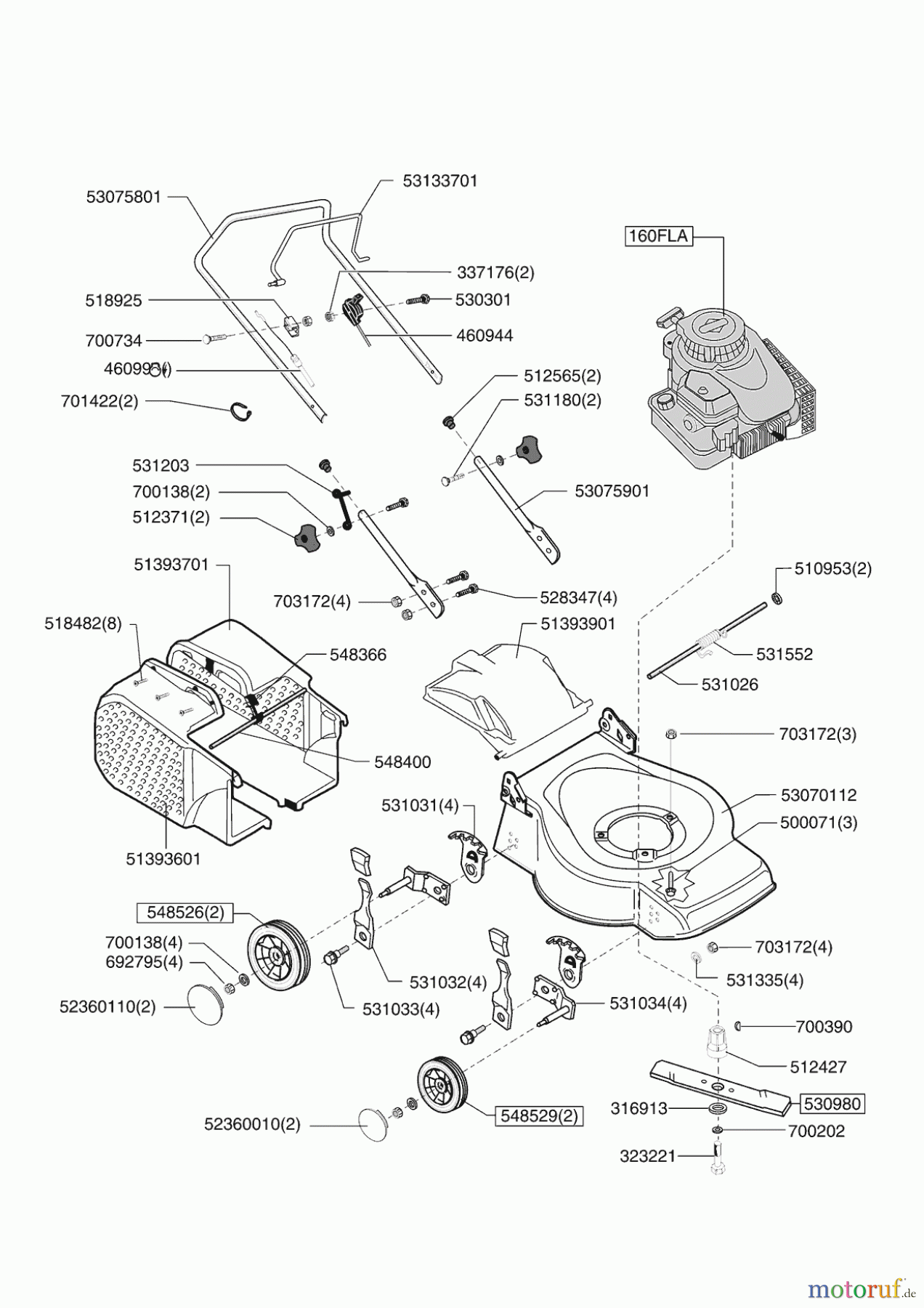  Orion Gartentechnik Benzinrasenmäher 40 B ab 05/2009 Seite 1