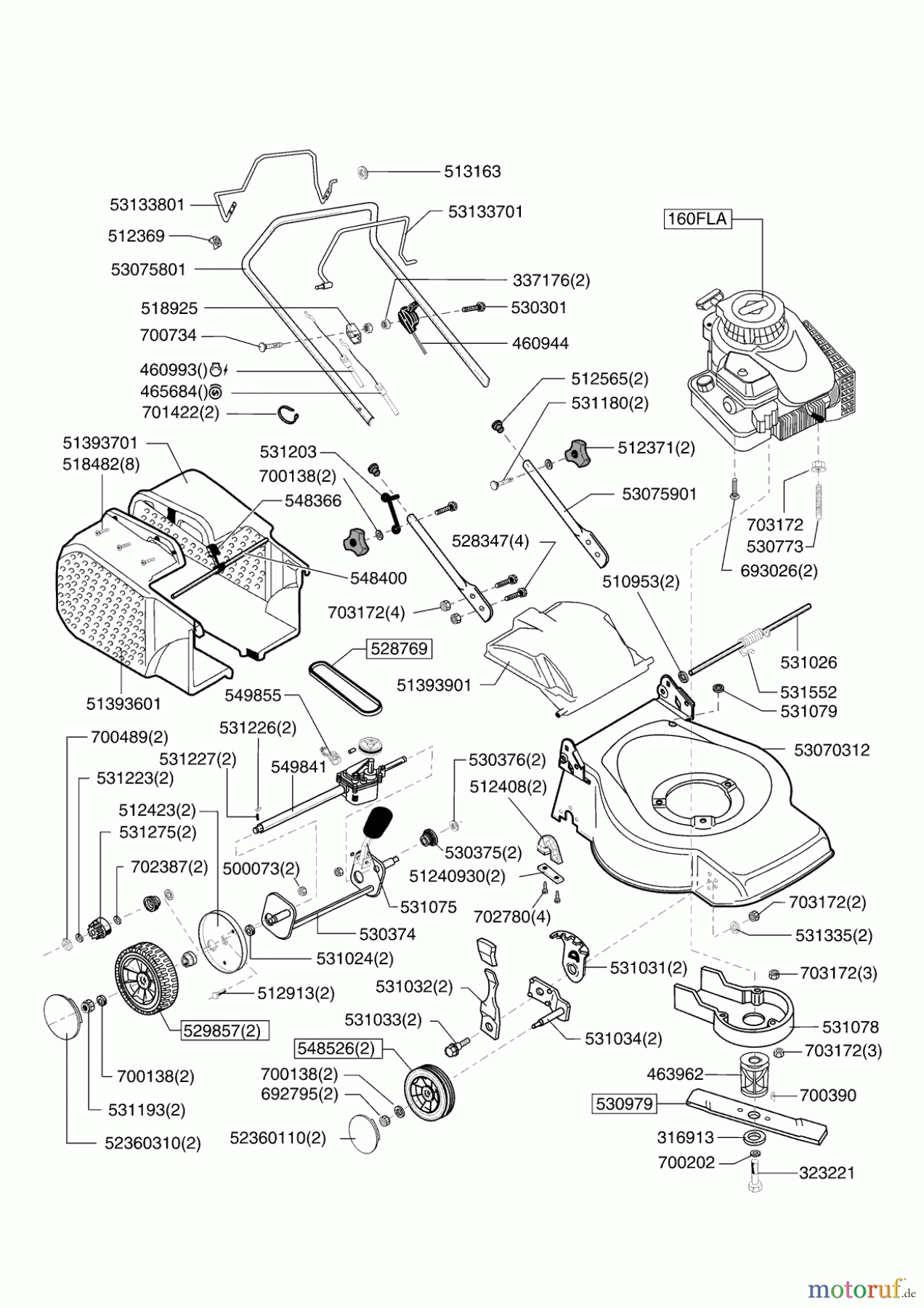  Orion Gartentechnik Benzinrasenmäher 46 BR  ab 05/2009 Seite 1