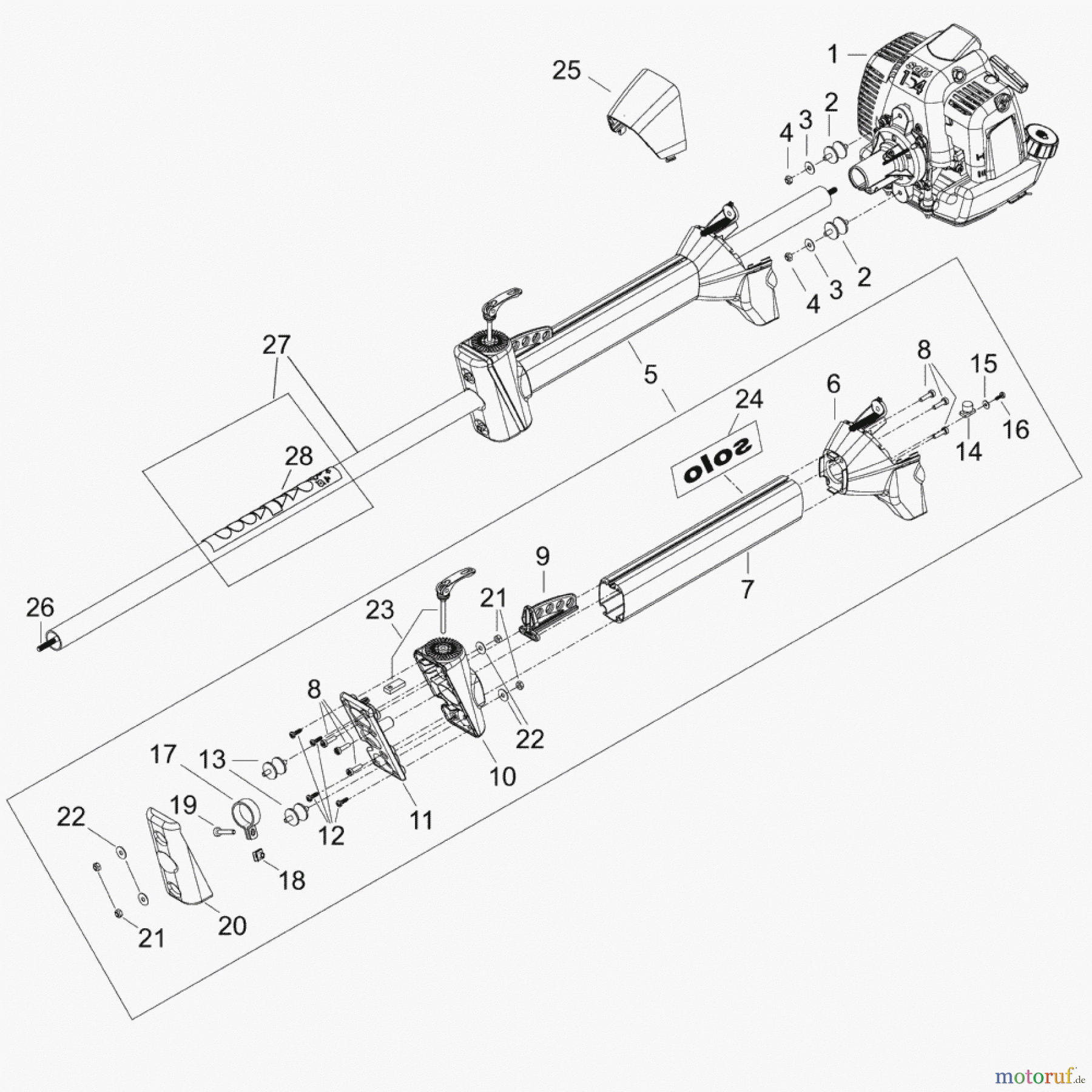  Solo by AL-KO Gartentechnik Motorsensen 154 ET 052009 Druck 9 154 702 05/2009 [SN: ET 052009 Druck 9 154 702] - 07/2011 [SN: ET 072011 Druck 9 154 704] Seite 6