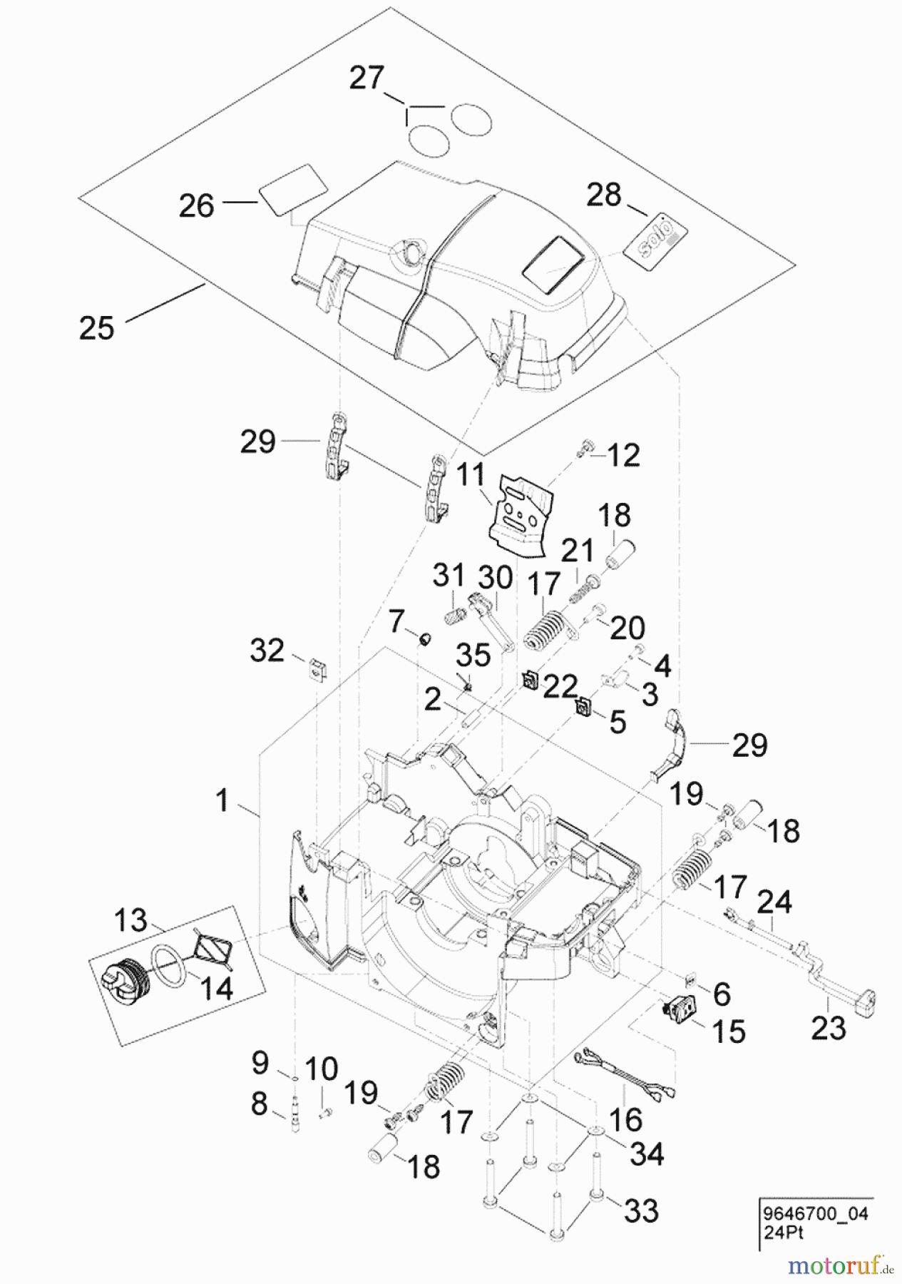  Solo by AL-KO Gartentechnik Kettensägen 646 ET 052009 Druck 9 646 701 05/2009 [SN: ET 052009 Druck 9 646 701] - 02/2012 [SN: S.Nr. 7399 ->;  022012 Druck 9 646 702] Seite 4