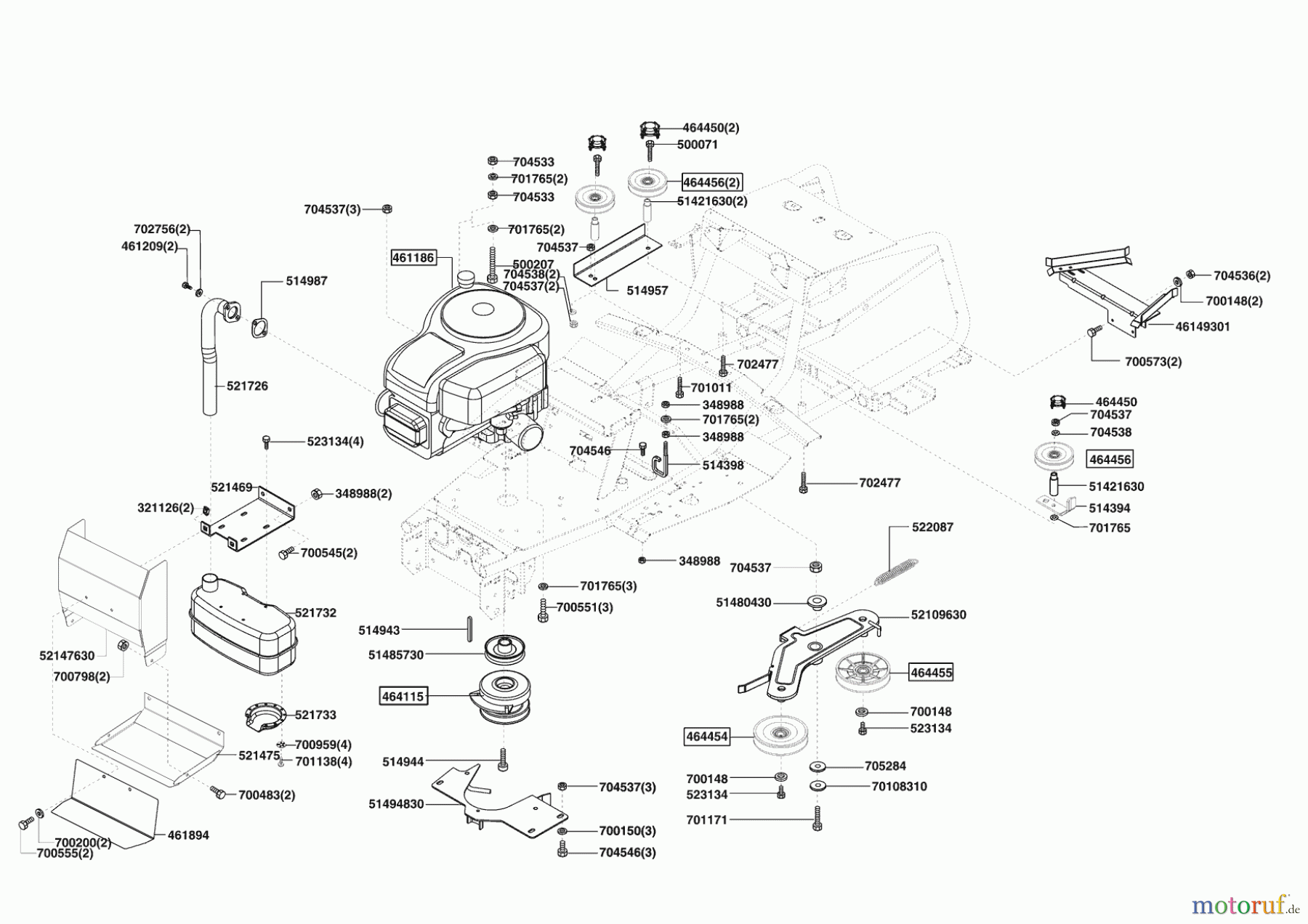 Powerline Gartentechnik Rasentraktor T 15-102 HDS BIO-COMBI ab 11/2009 Seite 4