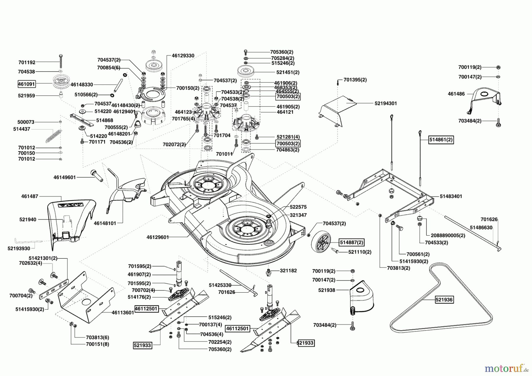 Powerline Gartentechnik Rasentraktor T 15-102 HDS BIO-COMBI ab 11/2009 Seite 5