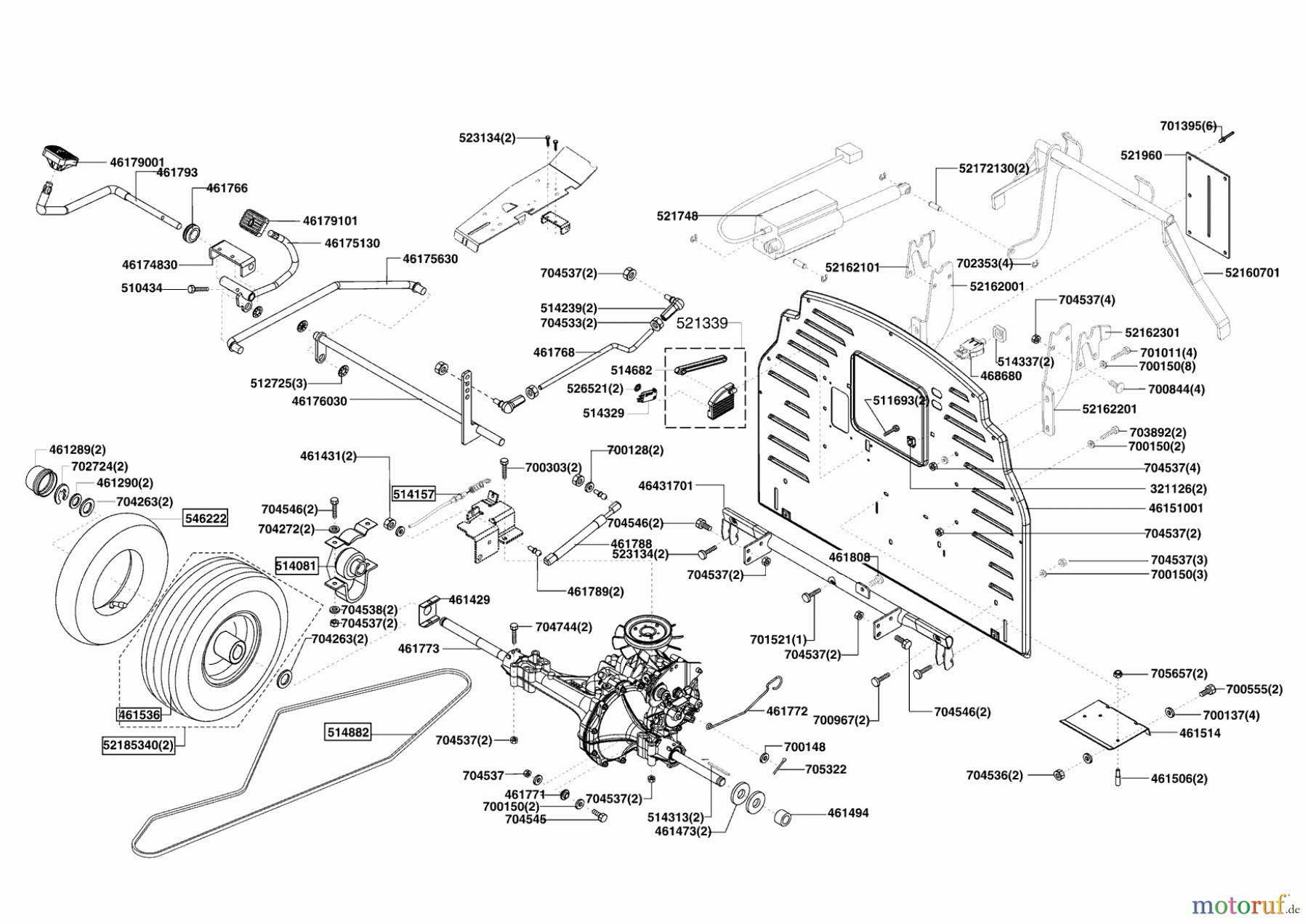  Brill Gartentechnik Rasentraktor Crossover 102/20 HE  ab 11/2009 Seite 3