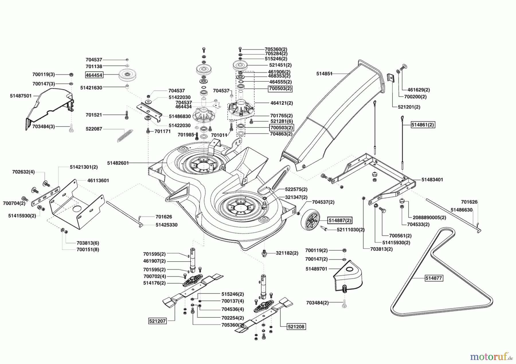  Powerline Gartentechnik Rasentraktor T 16-102 HD-H ab 01/2010 Seite 5