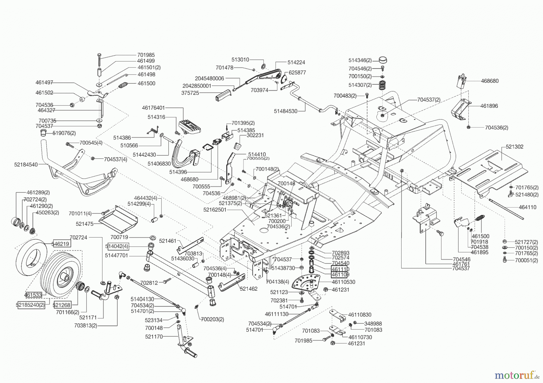Powerline Gartentechnik Rasentraktor T 14-102 HDE Edition Seite 2