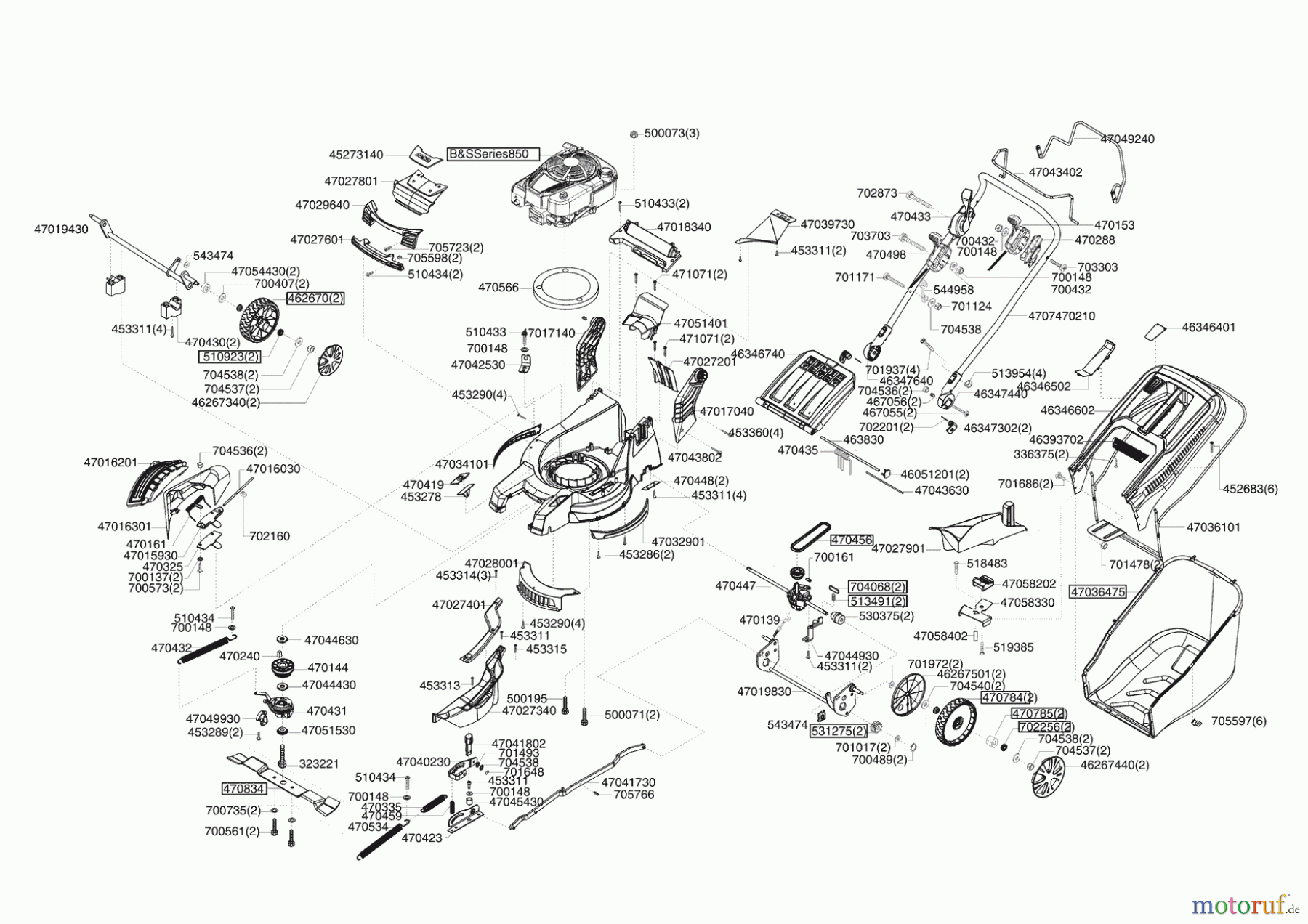 Powerline Gartentechnik Benzinrasenmäher 5300 BRVC 02/2010 - 09/2011 Seite 1