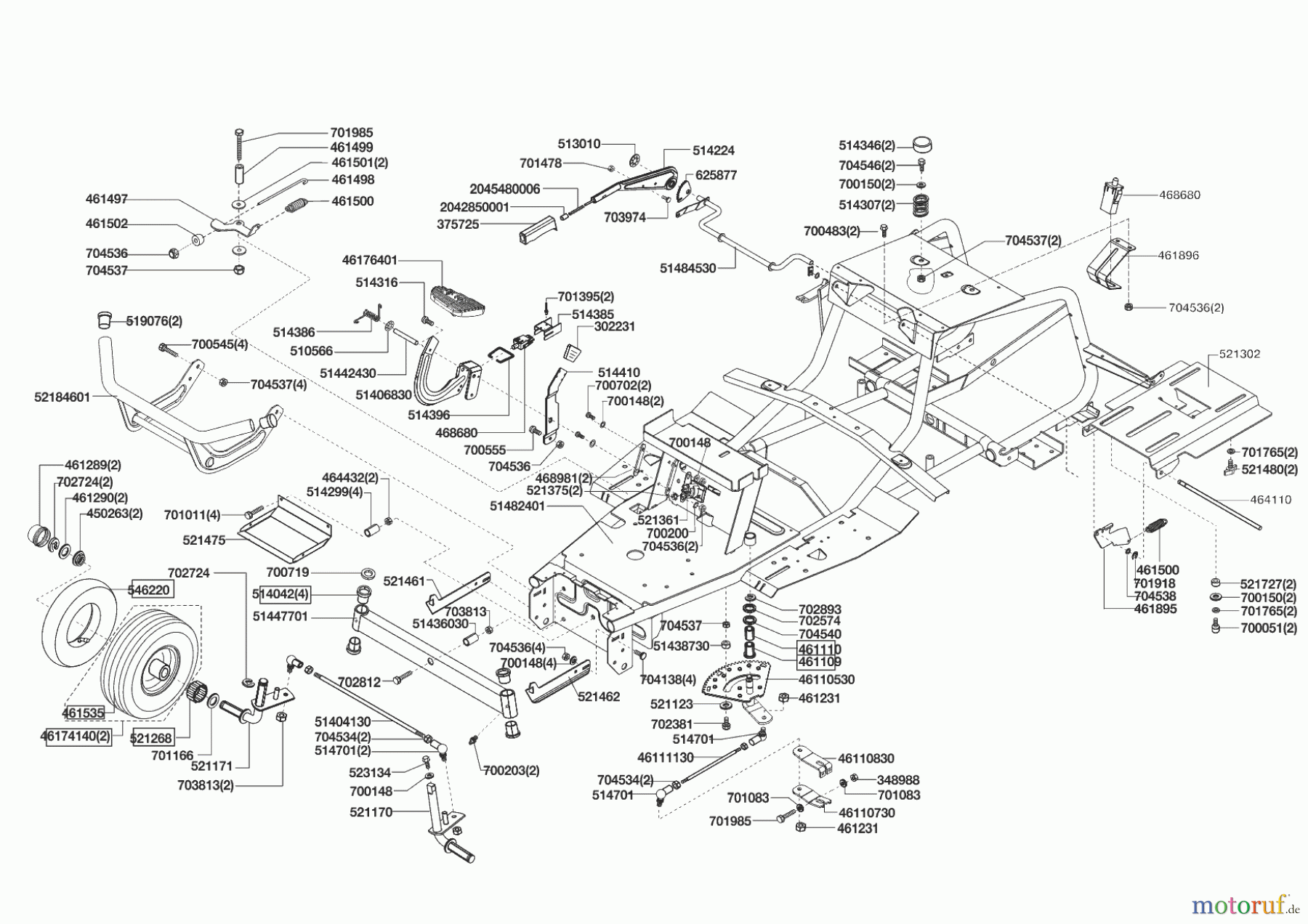 Powerline Gartentechnik Rasentraktor T 20-102 HD II Seite 2