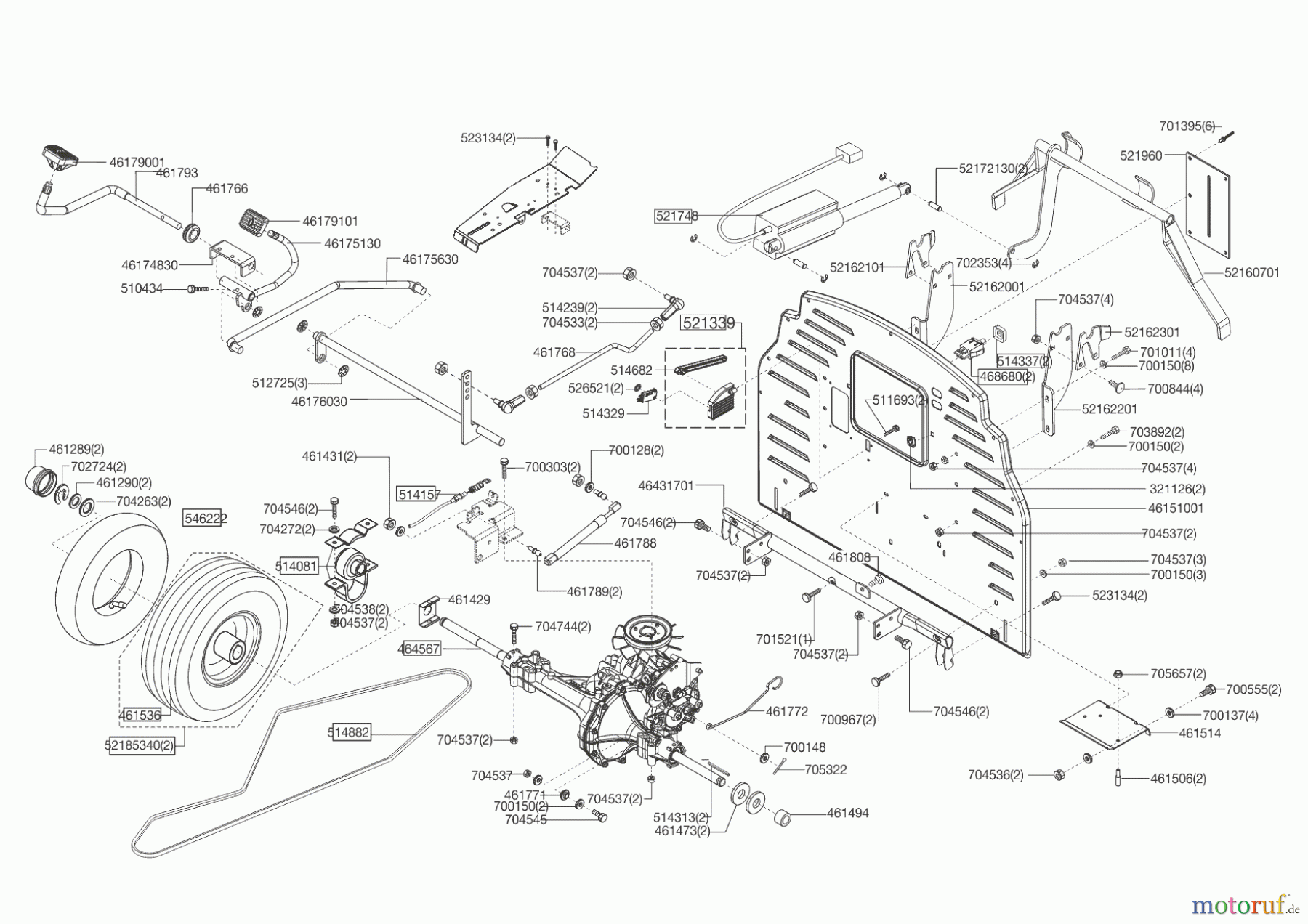  Powerline Gartentechnik Rasentraktor T 16-102 HDE-H  ab 09/2010 Seite 3