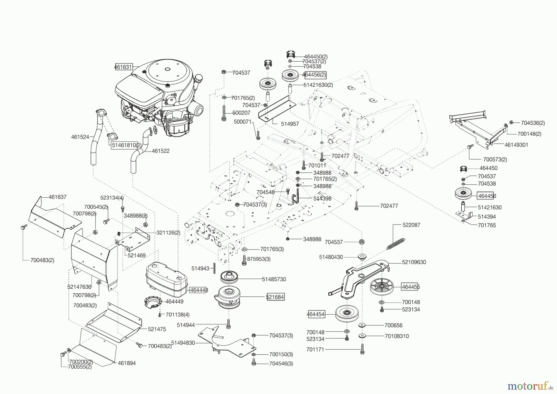 Powerline Gartentechnik Rasentraktor T 16-102 HDE-H ab 09/2010 Seite 4
