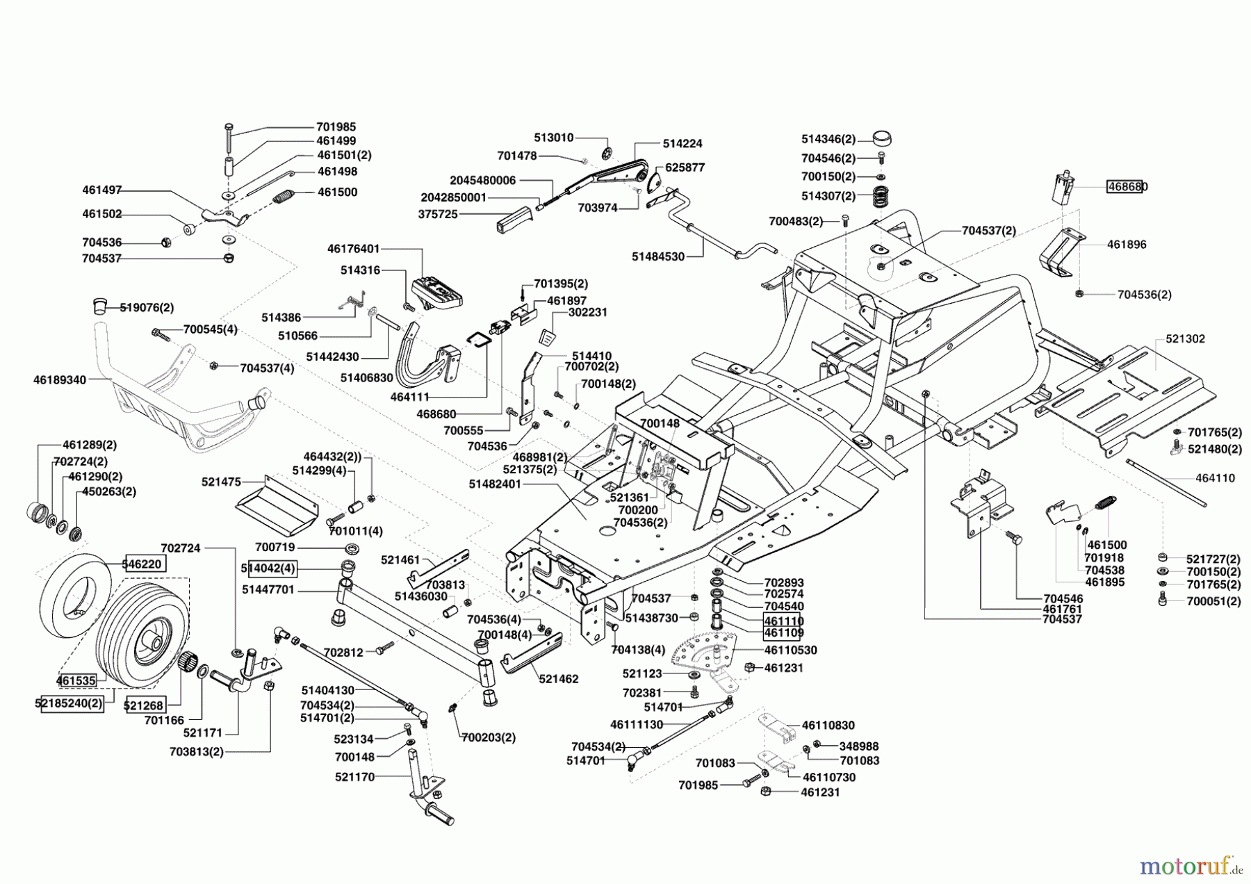  Brill Gartentechnik Rasentraktor Crossover 92/13 H  ab 01/2011 Seite 2