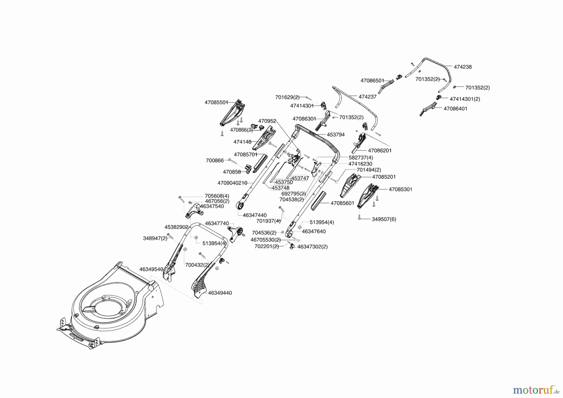 Powerline Gartentechnik Benzinrasenmäher 4700 BRV Seite 2