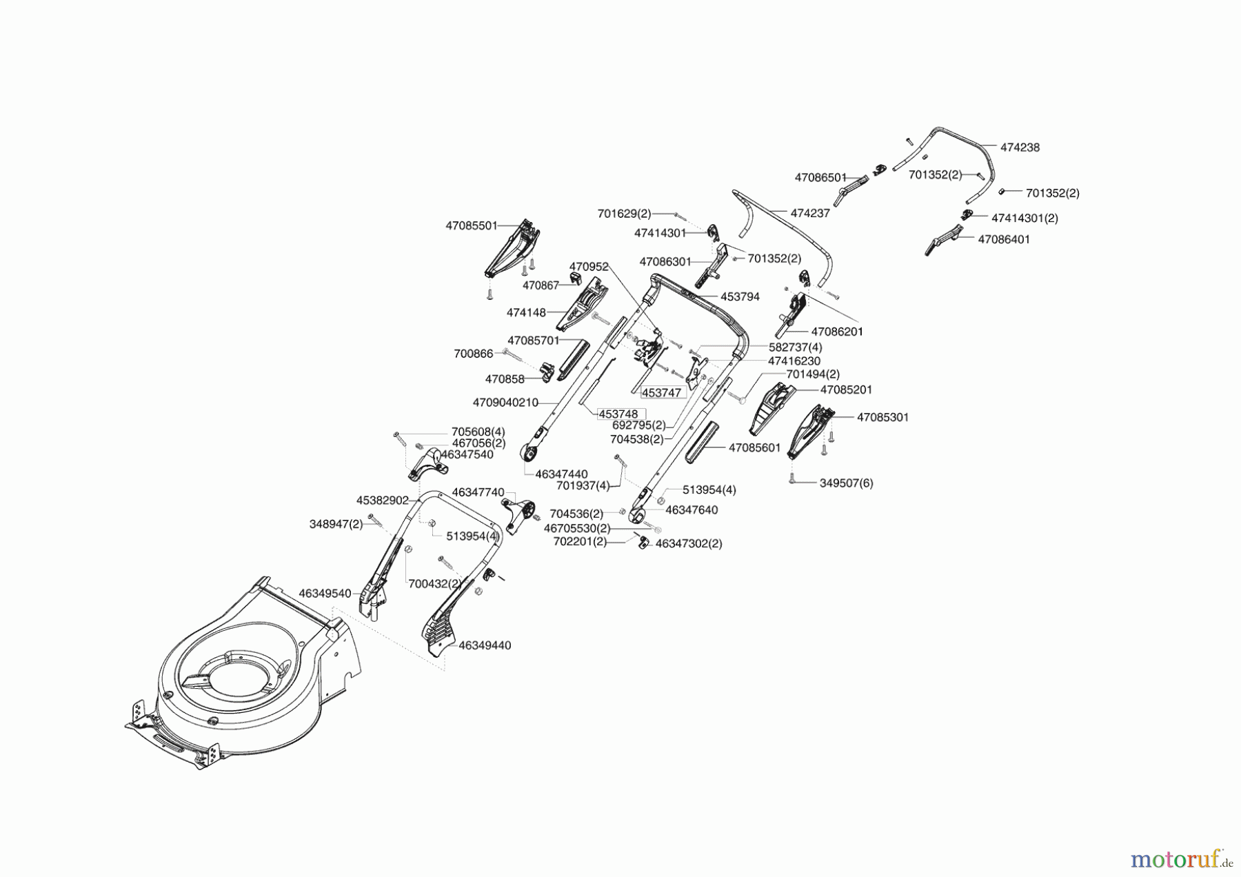 Powerline Gartentechnik Benzinrasenmäher 4700 BR-H Seite 2