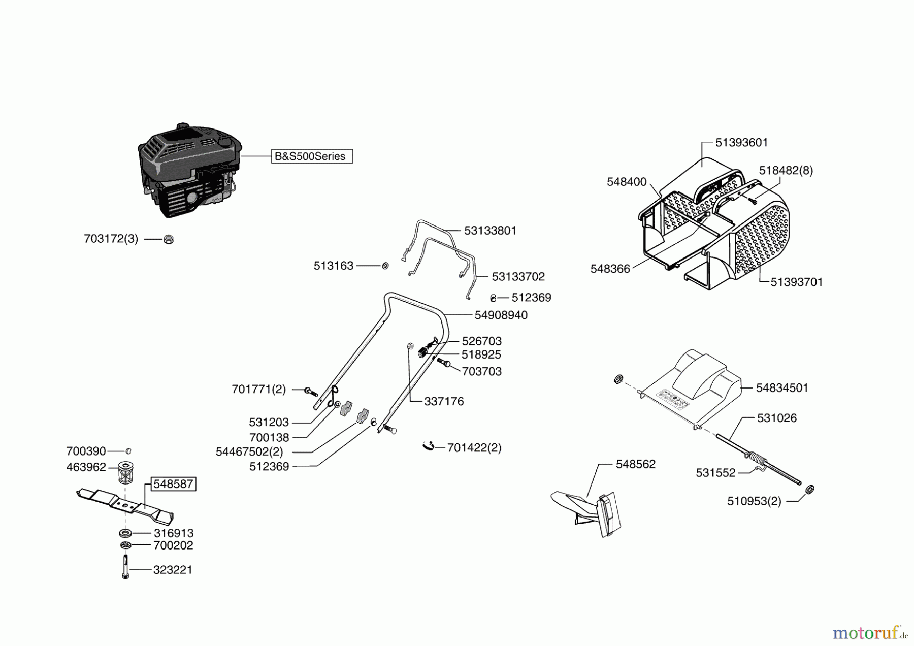  AL-KO Gartentechnik Benzinrasenmäher 50 SP Blackline Seite 1