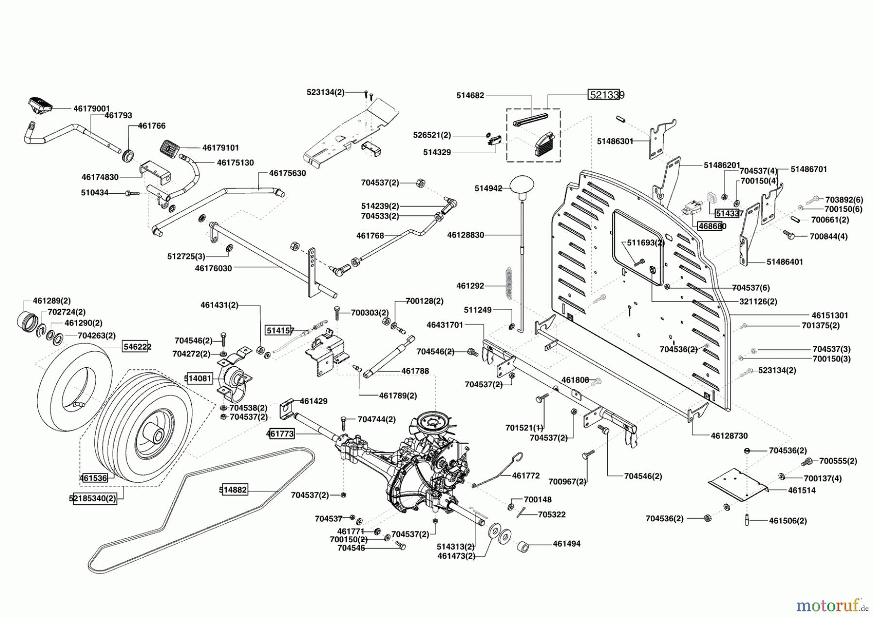  Powerline Gartentechnik Rasentraktor T 15-92 HD ab 02/2011 Seite 3