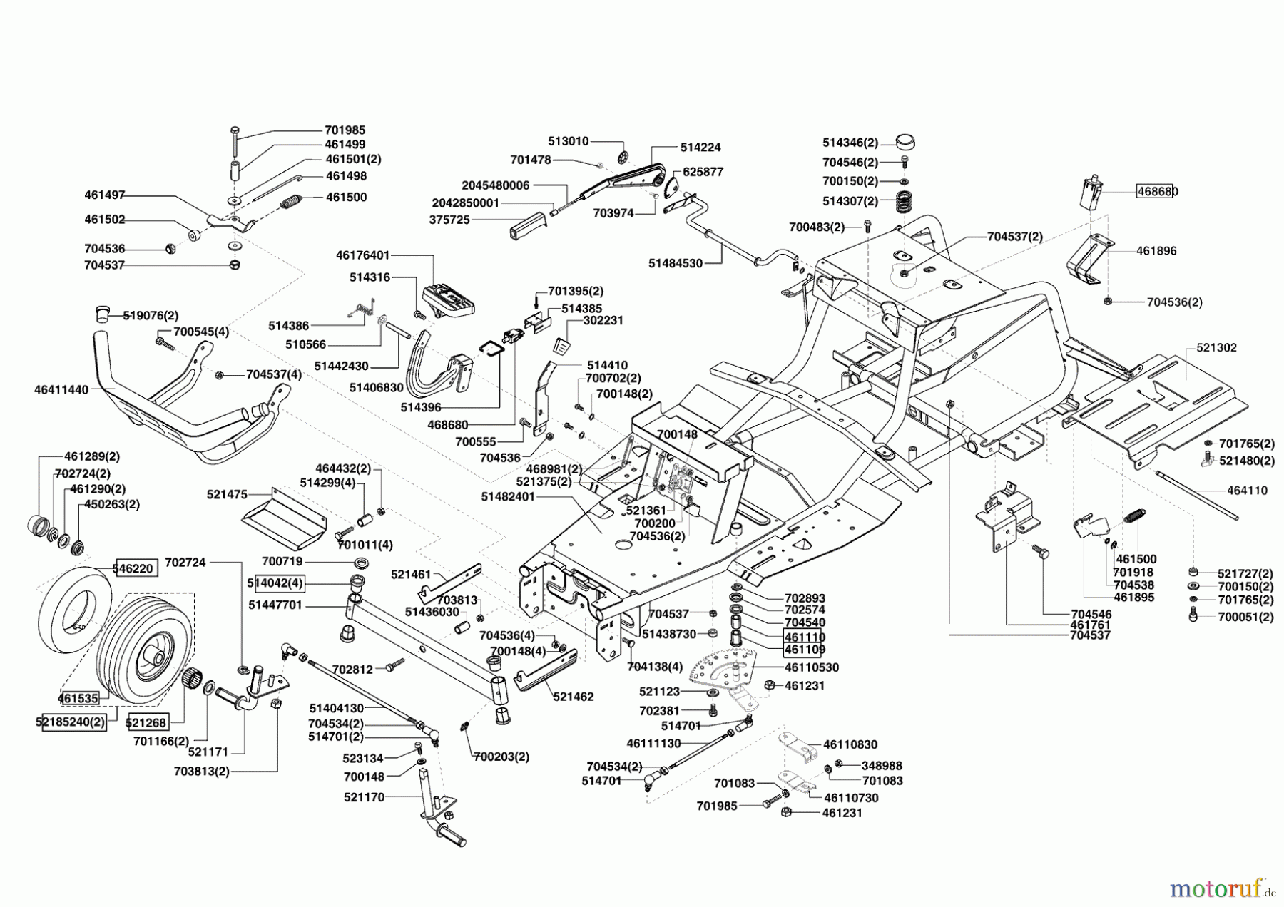 Powerline Gartentechnik Rasentraktor T 15-102 HD ab 02/2011 Seite 2