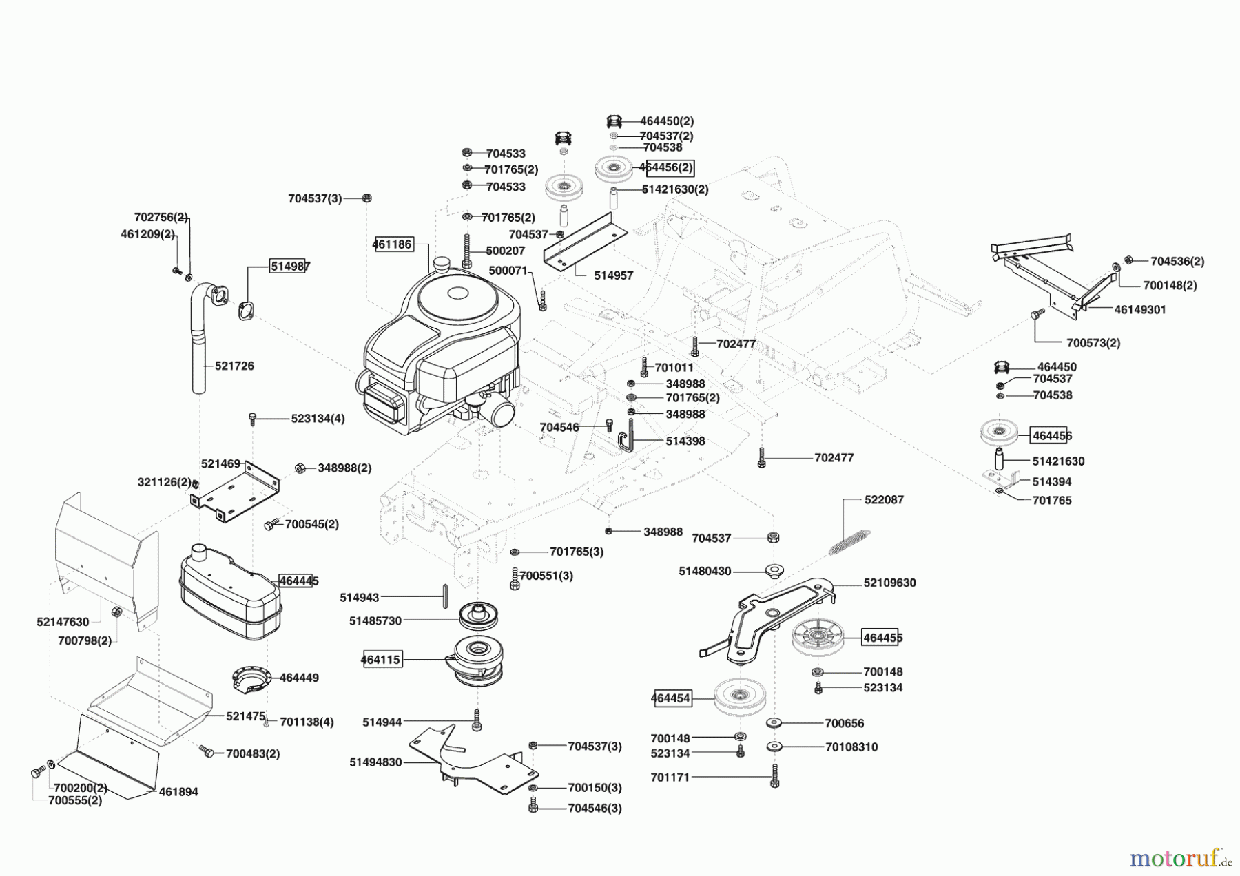 Powerline Gartentechnik Rasentraktor T 15-102 HD ab 02/2011 Seite 4