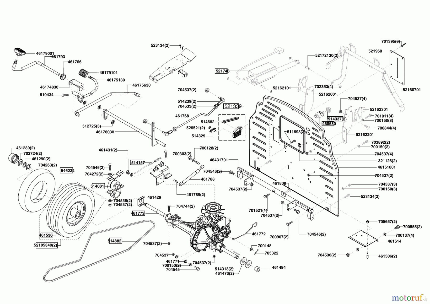 Powerline Gartentechnik Rasentraktor T 20-102 HDE ab 02/2011 Seite 3