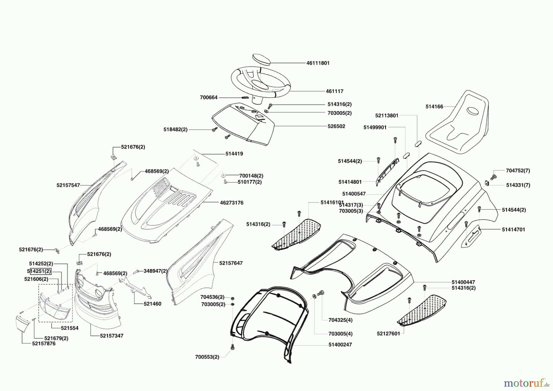 Brill Gartentechnik Rasentraktor Crossover 74/13 H ab 02/2011 Seite 1