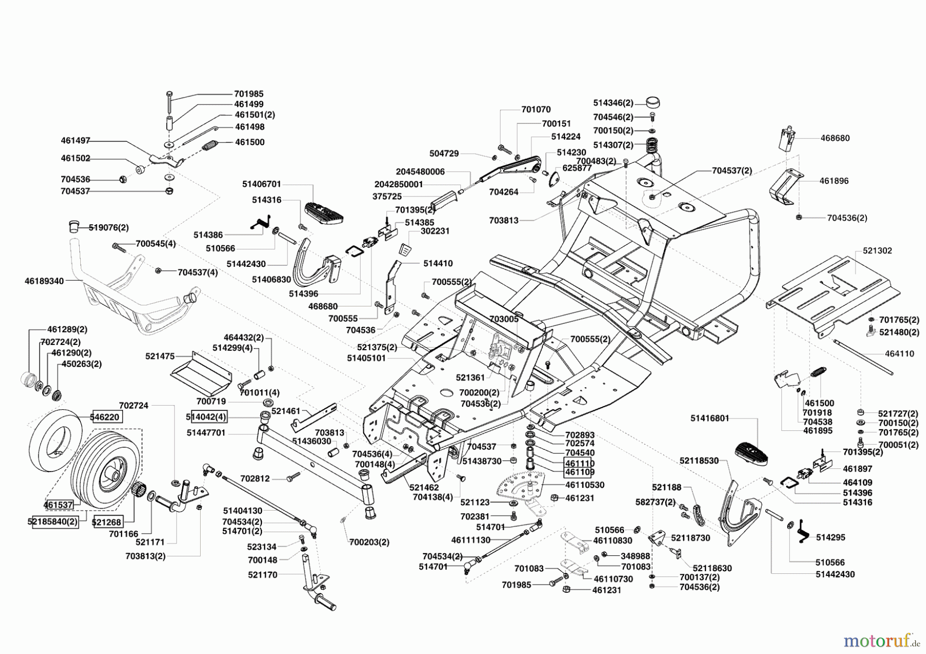  Brill Gartentechnik Rasentraktor Crossover 74/13 H  ab 02/2011 Seite 2