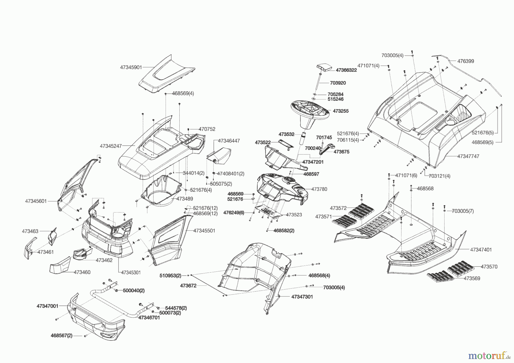  Brill Gartentechnik Rasentraktor Crossover 105-20 HE   03/2011 - 02/2015 Seite 1