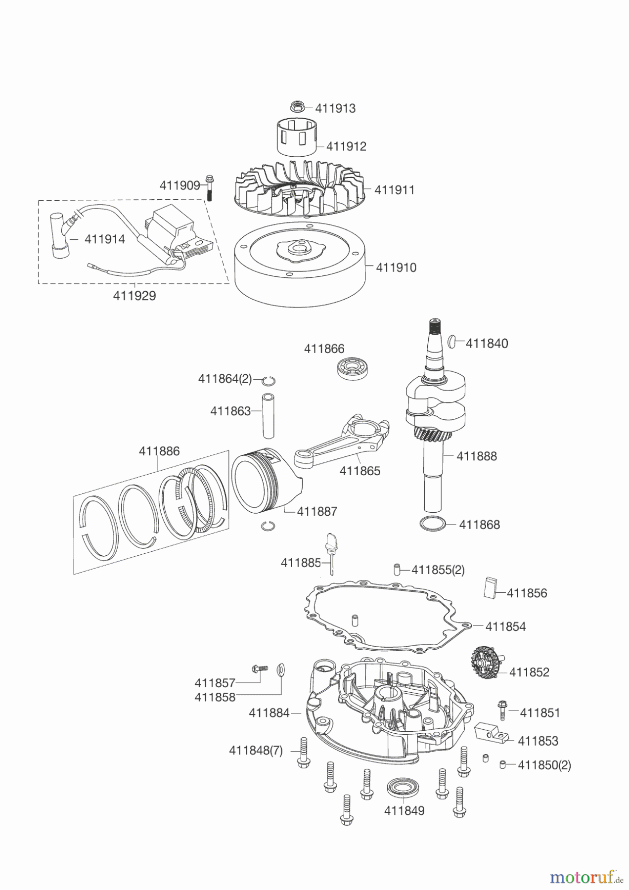 AL-KO Gartentechnik Benzinmotoren MOTOR OHV 140 (MH) Seite 4