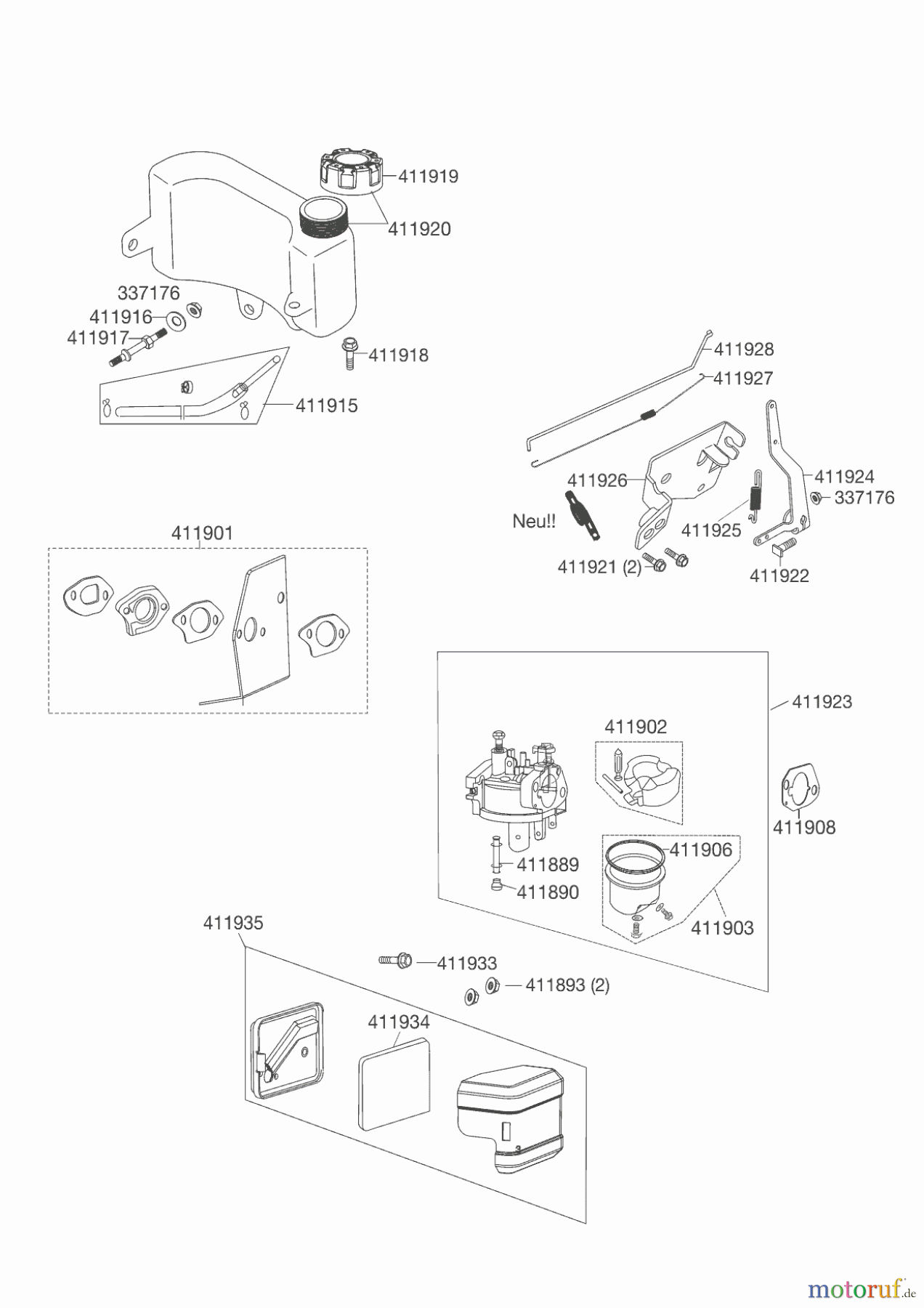 AL-KO Gartentechnik Benzinmotoren BENZIN MOTOR LC1P61 FA 4PS R3000 Seite 3
