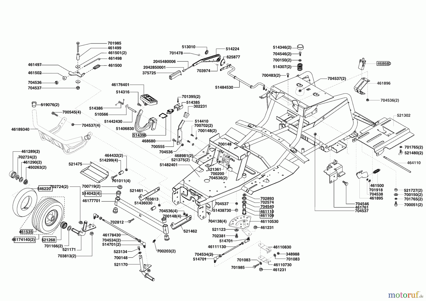  Brill Gartentechnik Rasentraktor Crossover 102-18 H  ab 12/2011 Seite 2