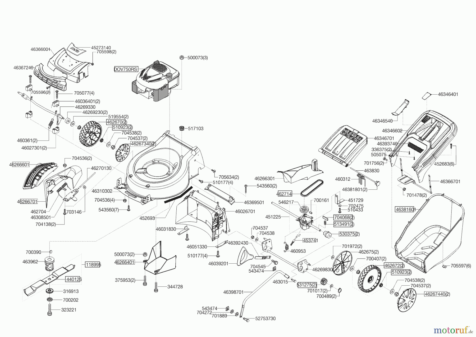  Powerline Gartentechnik Benzinrasenmäher 5200 BR  ab 03/2012 Seite 1