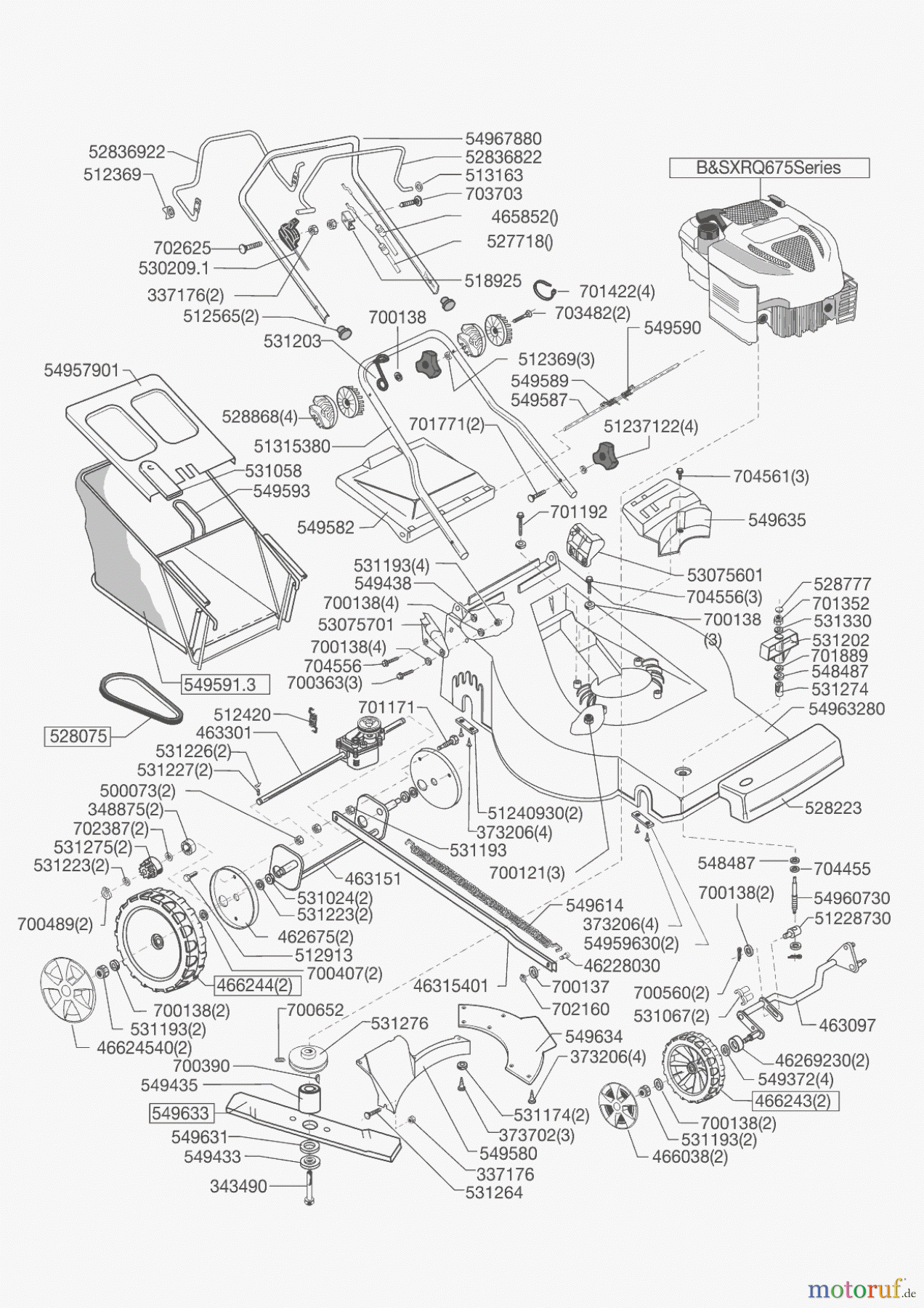 AL-KO Gartentechnik Benzinrasenmäher Valgarden Maxi 532 AB ab 03/2012 Seite 1