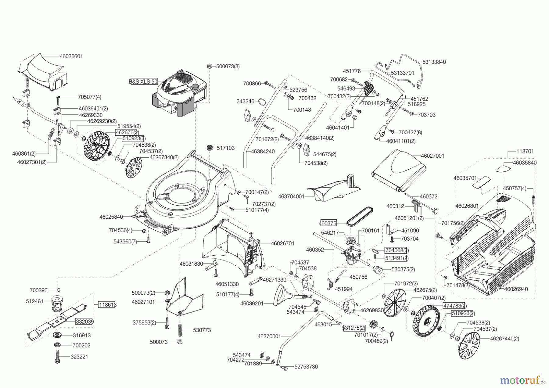 AL-KO Gartentechnik Benzinrasenmäher SILVER 470 BR ab 06/2012 Seite 1