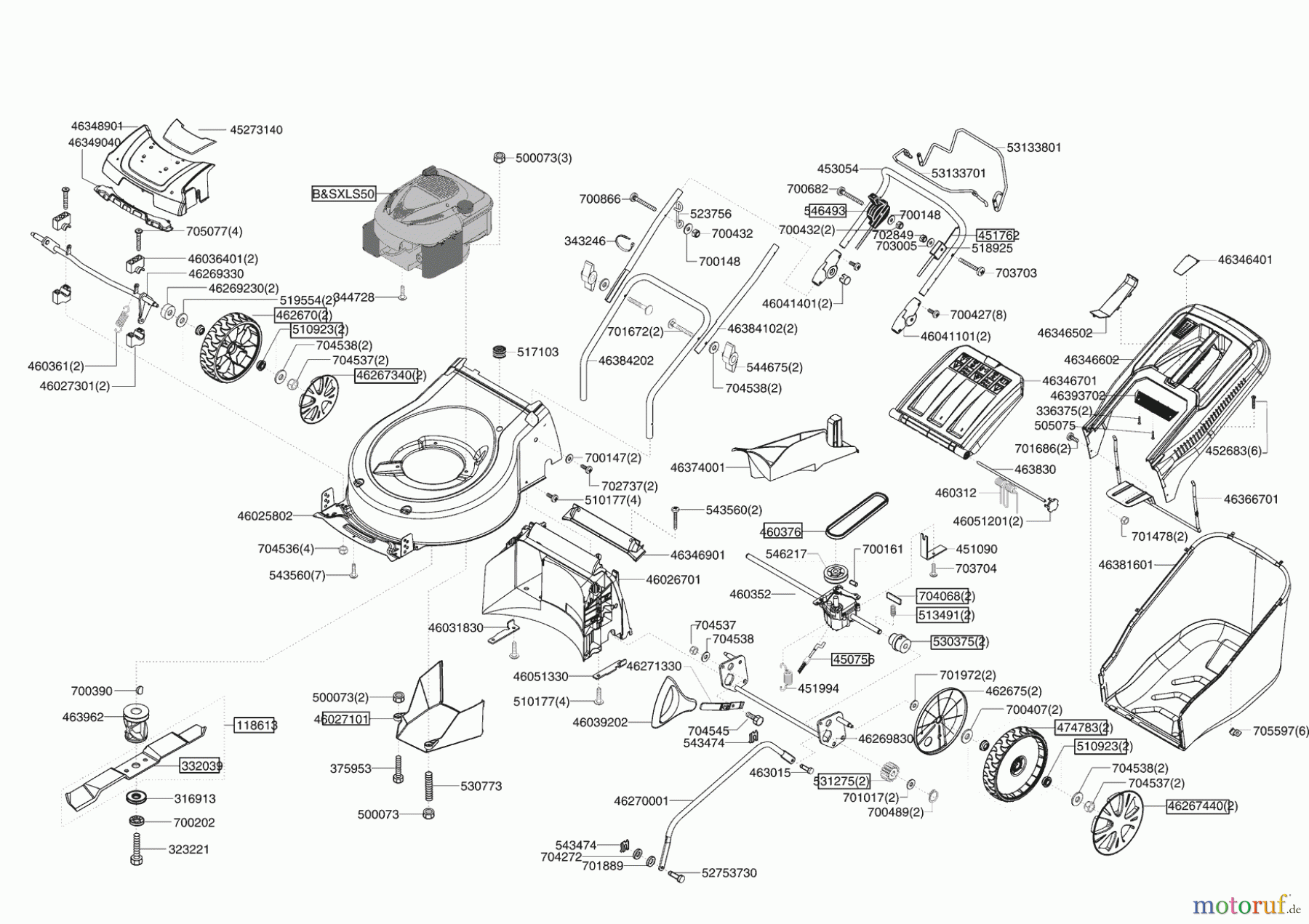 AL-KO Gartentechnik Benzinrasenmäher CLASSIC 470 HW ab 06/2012 Seite 1