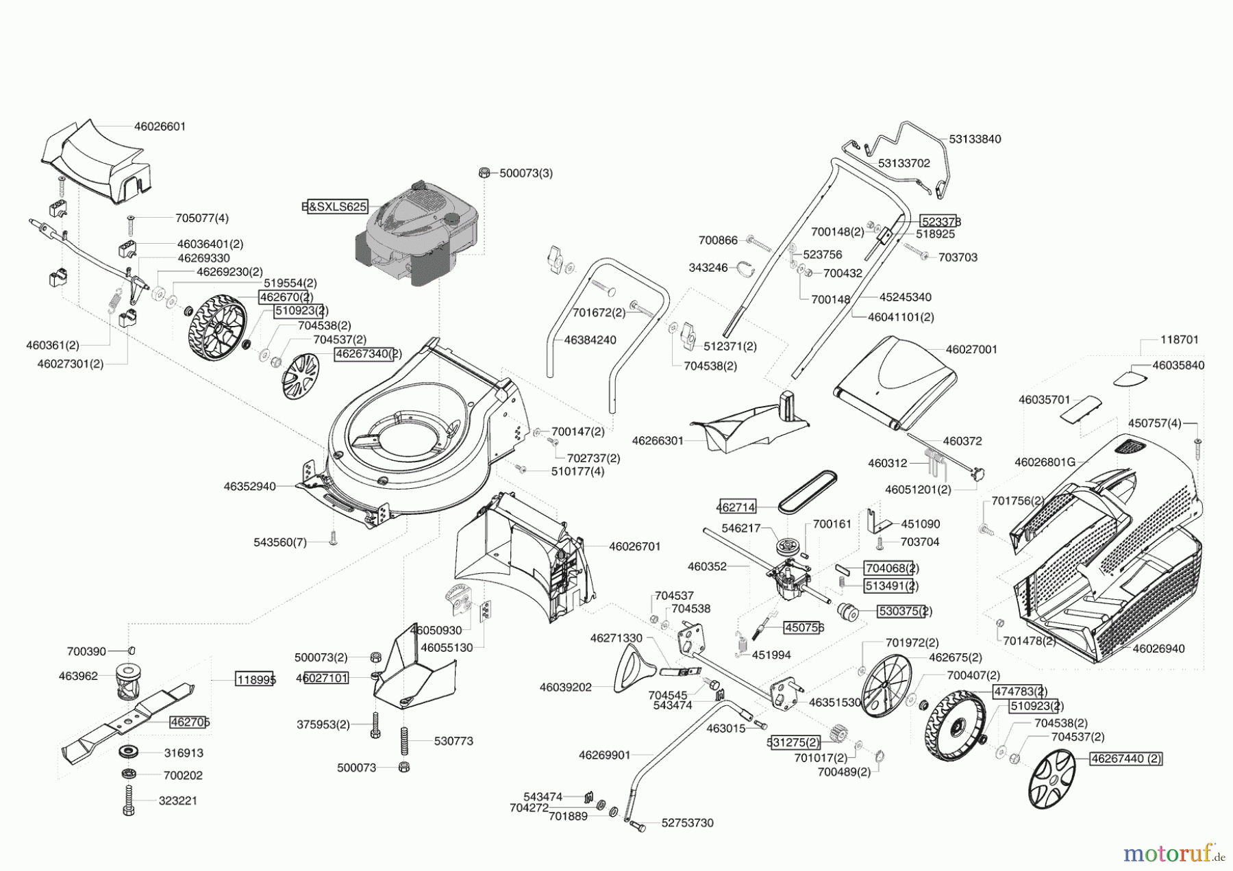 AL-KO Gartentechnik Benzinrasenmäher 51 BR SILVER  ab 06/2012 Seite 1