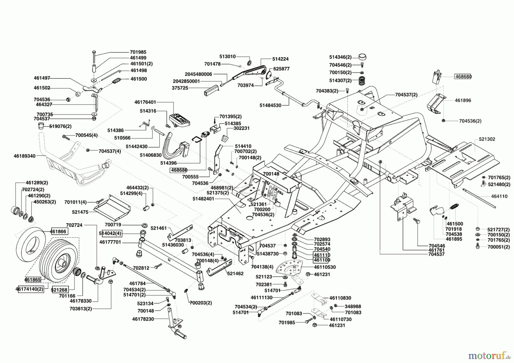 Brill Gartentechnik Rasentraktor Crossover 102-16 H OHV 11/2012 Seite 2