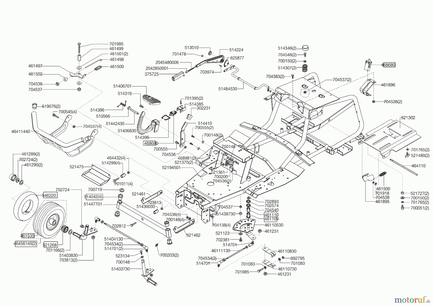 Powerline Gartentechnik Rasentraktor T 15-102 HDS BIO-COMBI 01/2013 Seite 2