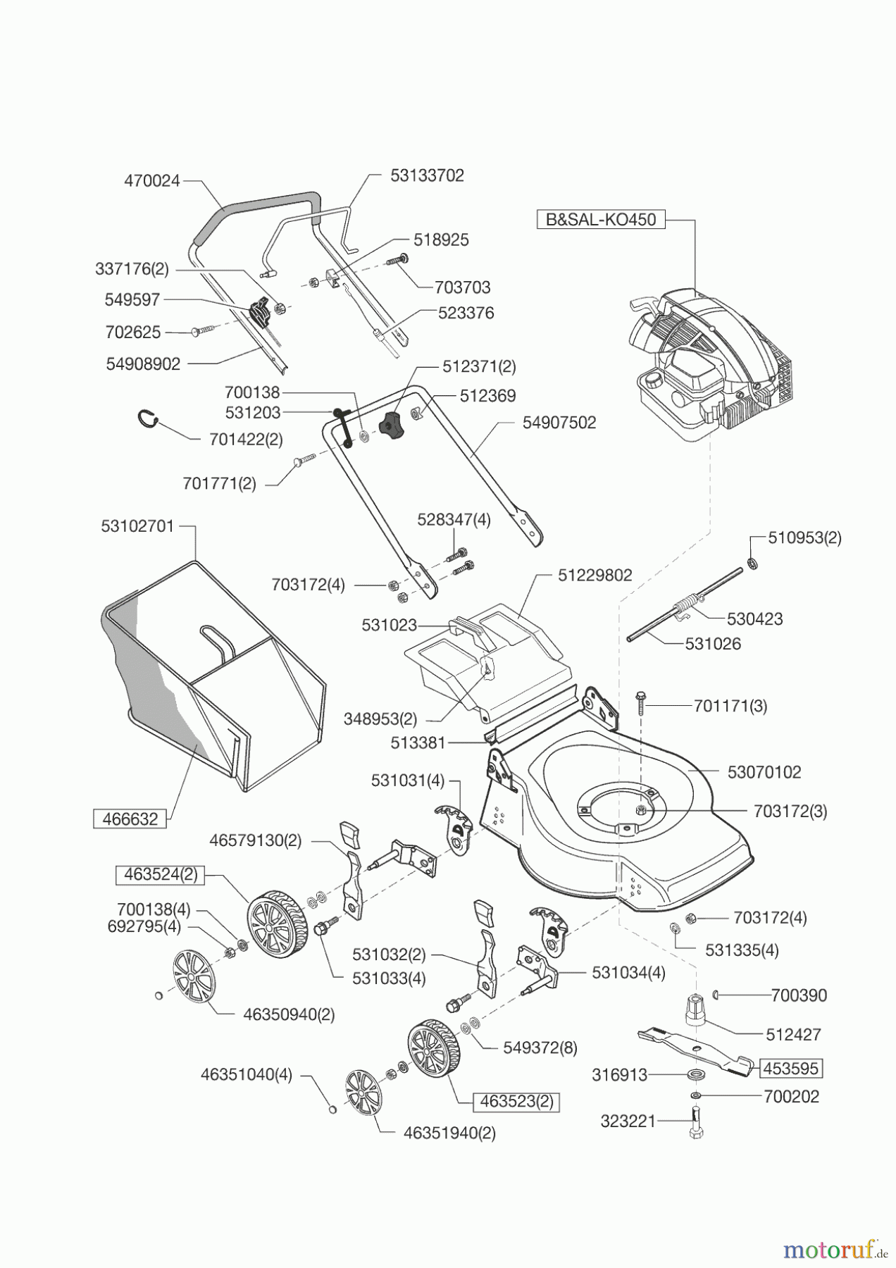  AL-KO Gartentechnik Benzinrasenmäher Selection SL 40 B  02/2013 - 12/2014 Seite 1