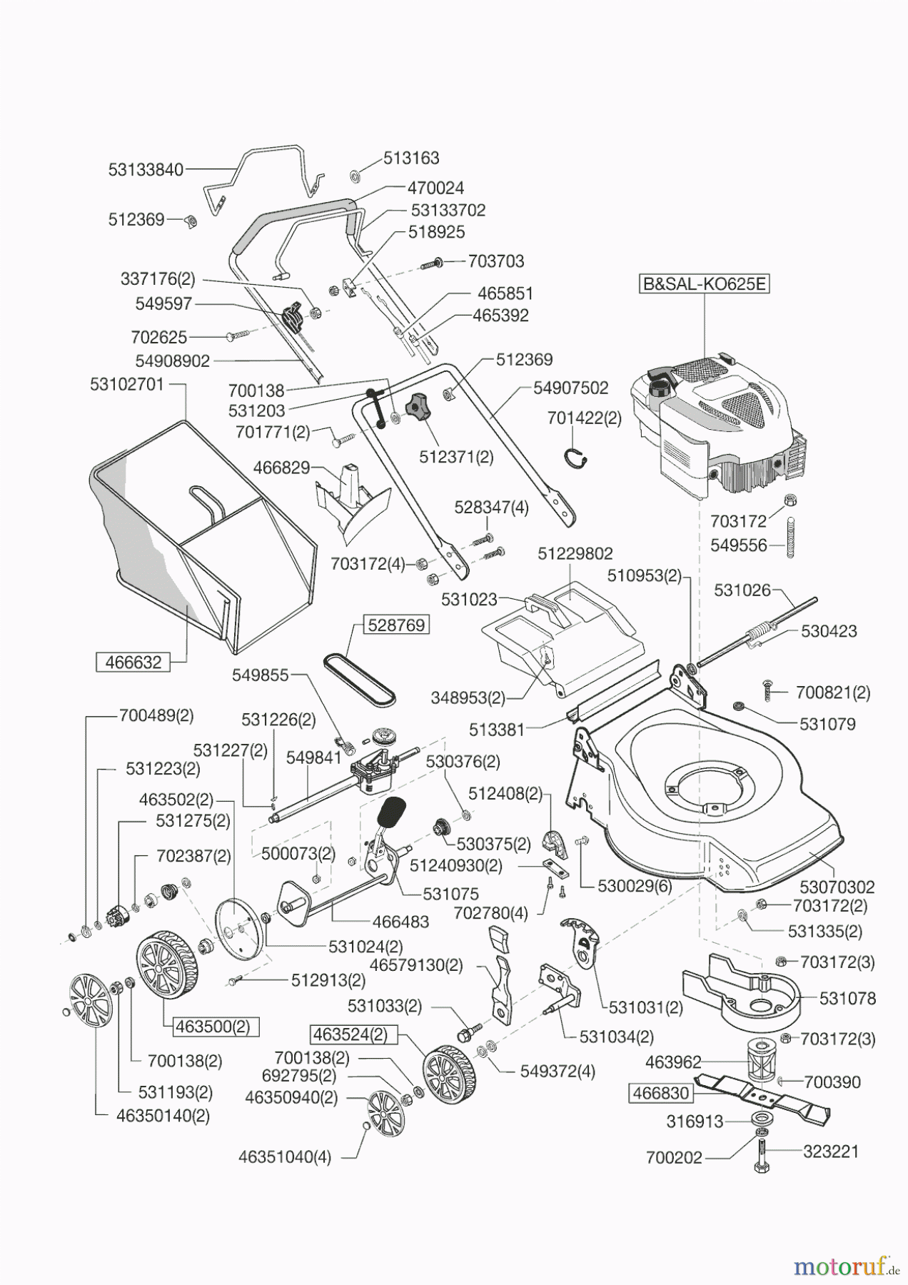  AL-KO Gartentechnik Benzinrasenmäher Selection SL 46-5.4 BR  03/2013 - 02/2014 Seite 1