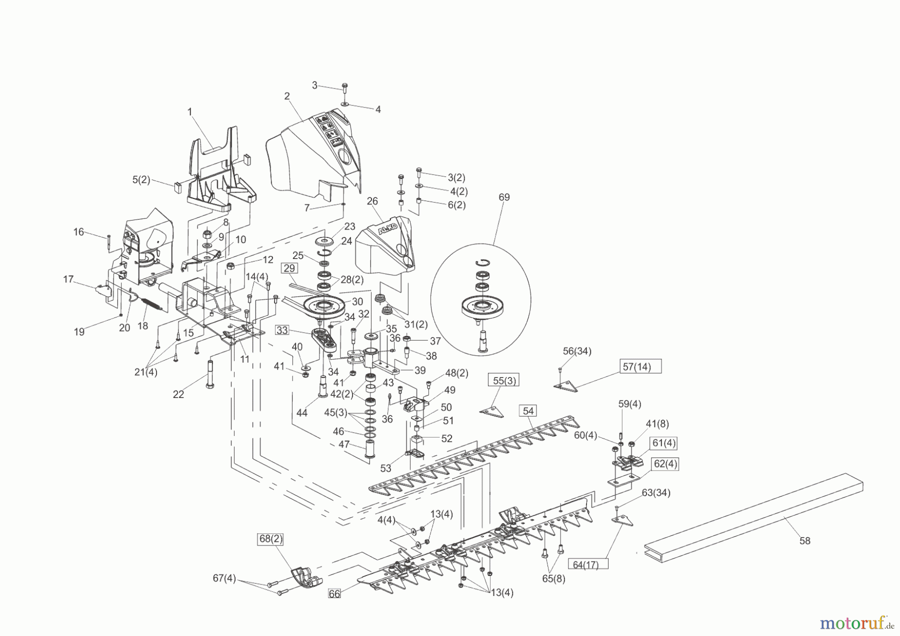  AL-KO Gartentechnik Balkenmäher BM 875 III  07/2013 - 03/2014 Seite 1