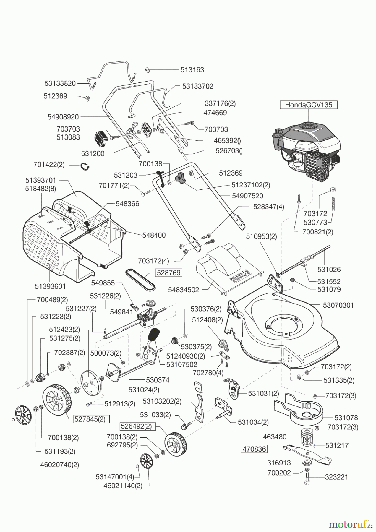  AL-KO Gartentechnik Benzinrasenmäher 4.6 BRH Metro  ab 12/2013 Seite 1