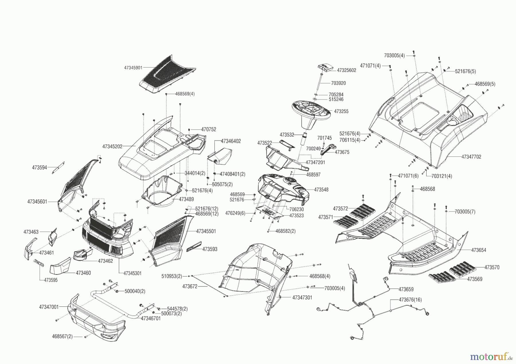 Powerline Gartentechnik Rasentraktor  T23-125.4 HD V2  02/2014 - 09/2014 Seite 1
